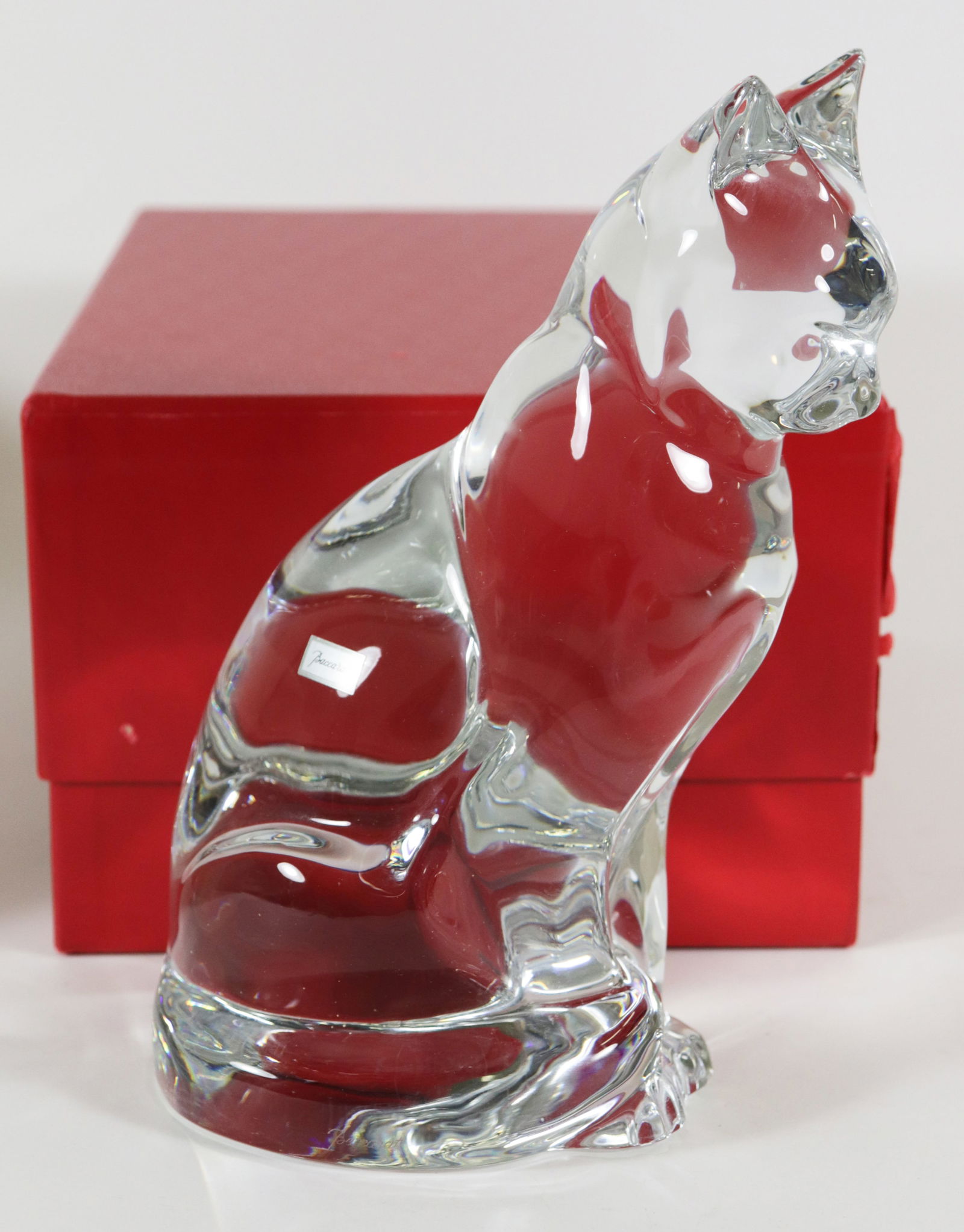 BACCARAT FRENCH CRYSTAL STANDING CAT WITH BOX (1 of 3)