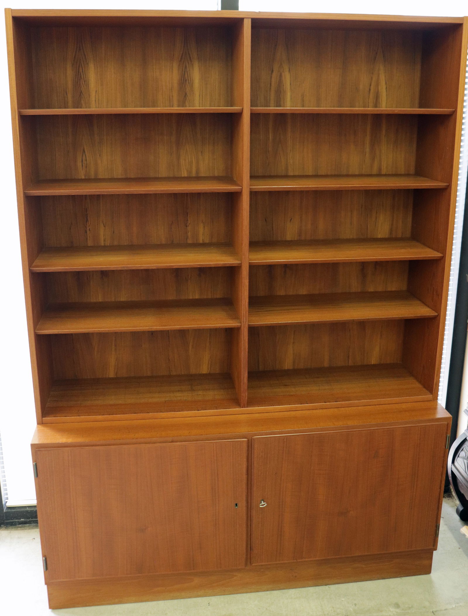 DANISH MODERN TWO PIECE BOOKCASE (1 of 3)