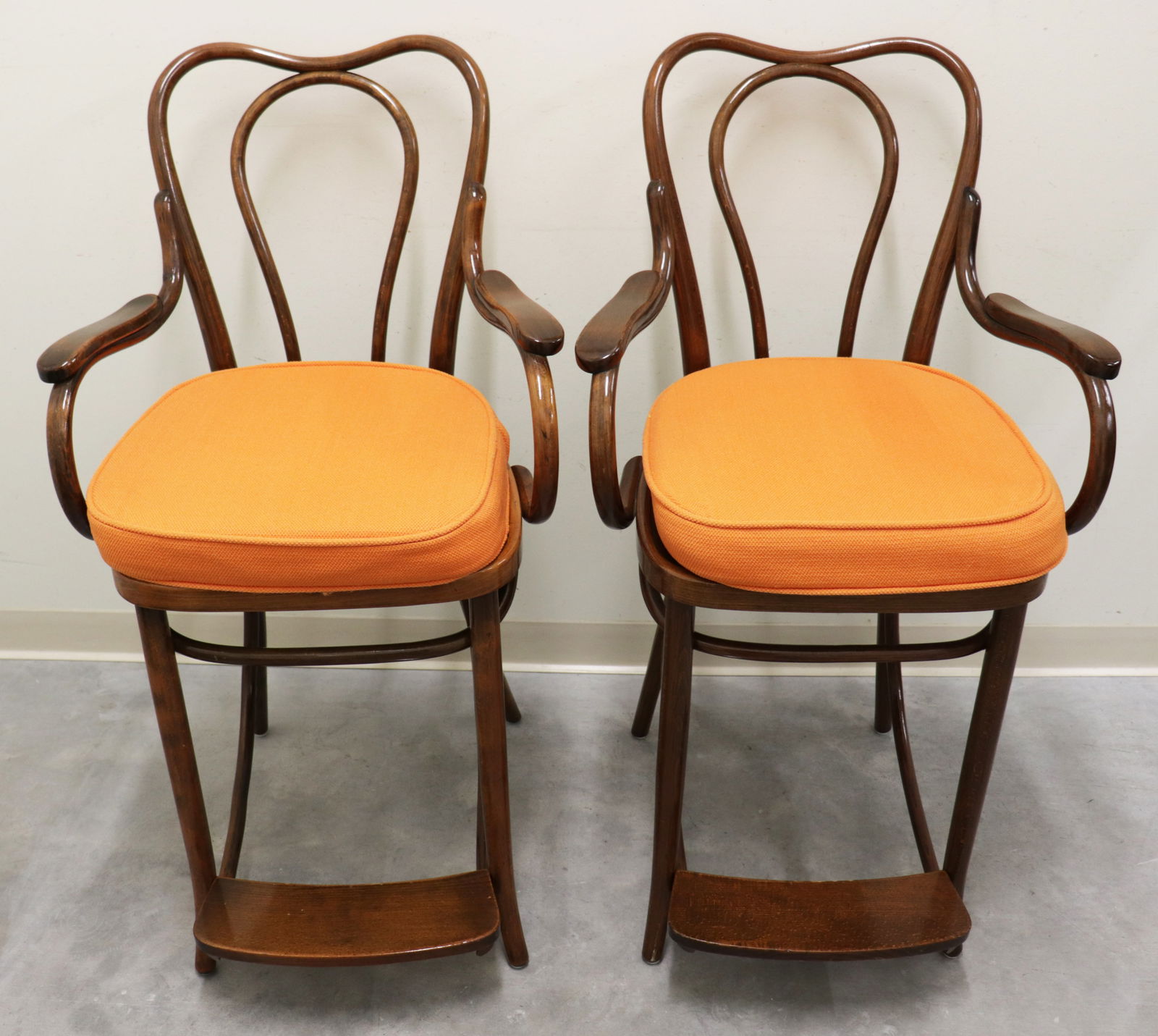 (2) BENTWOOD THONET BILLIARD STOOLS (1 of 6)