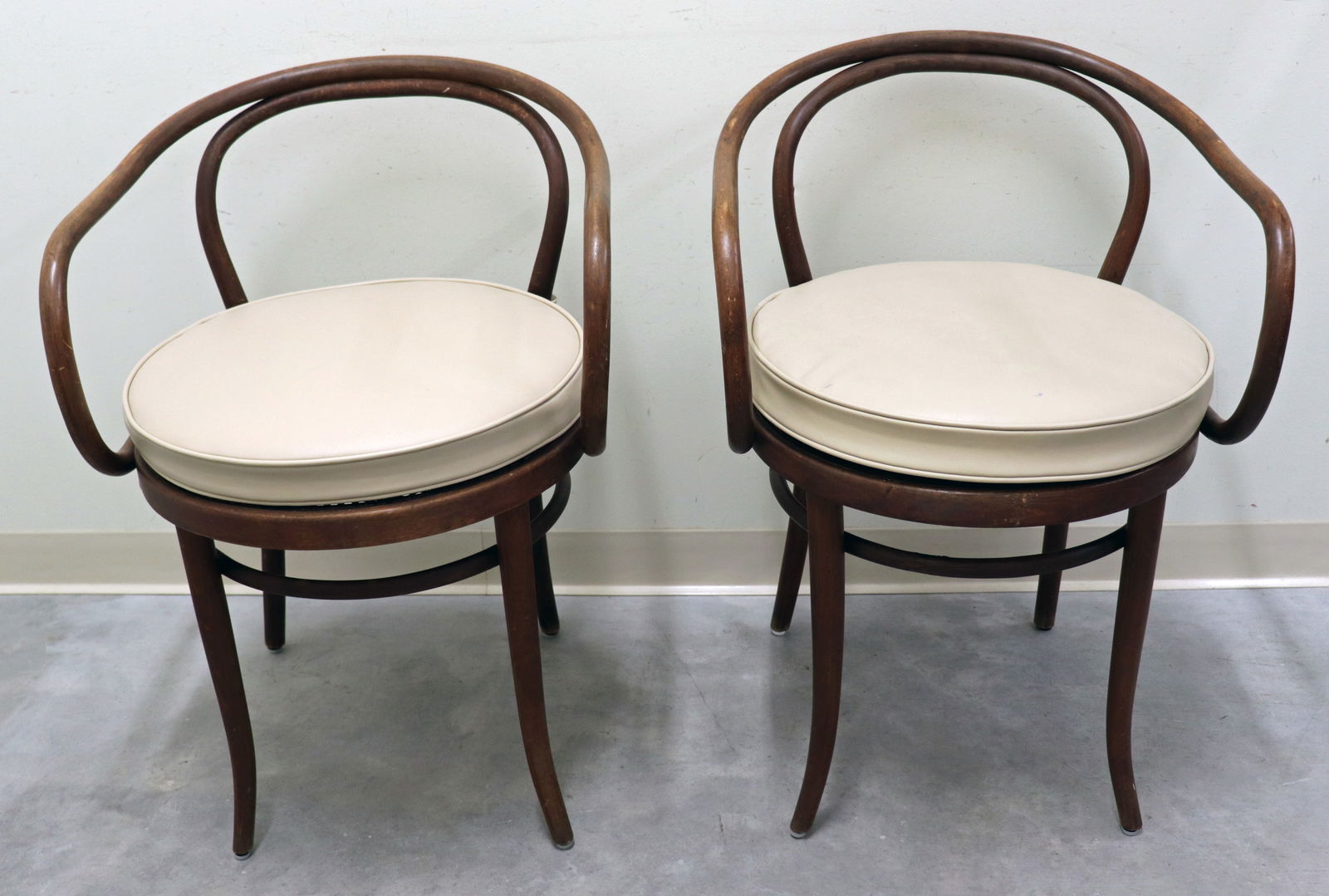 (2) BENTWOOD AND CANE ARM CHAIRS - ATT'B TH0NET (1 of 4)