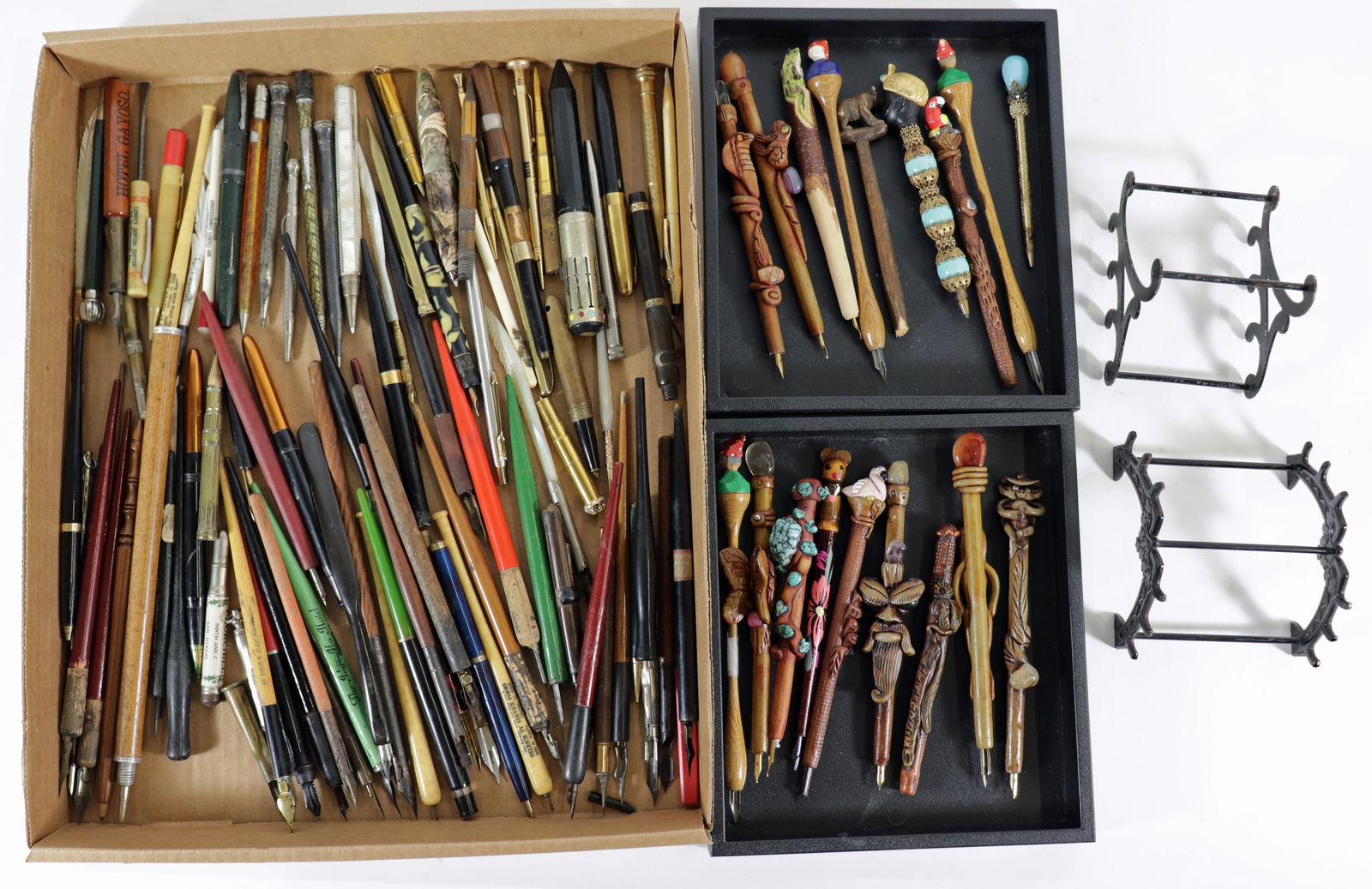 LARGE NOVELTY DIP PEN COLLECTION & HOLDERS (1 of 6)