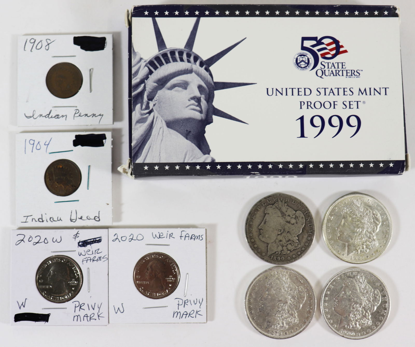 MORGAN SILVER DOLLARS, 1999 PROOF SET, & MORE (1 of 3)