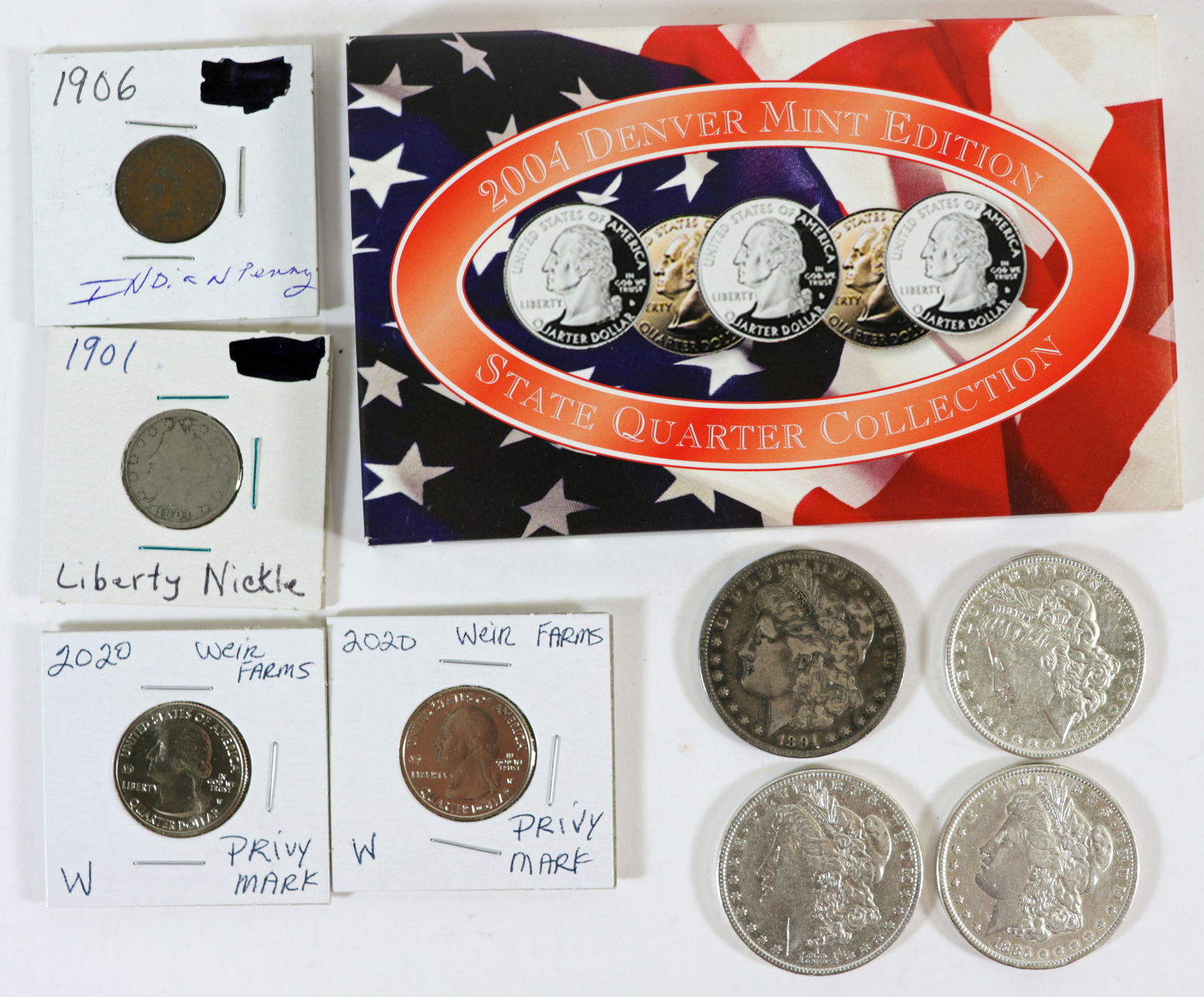 MORGAN SILVER DOLLARS, 2004 QUARTER SET, & MORE (1 of 3)