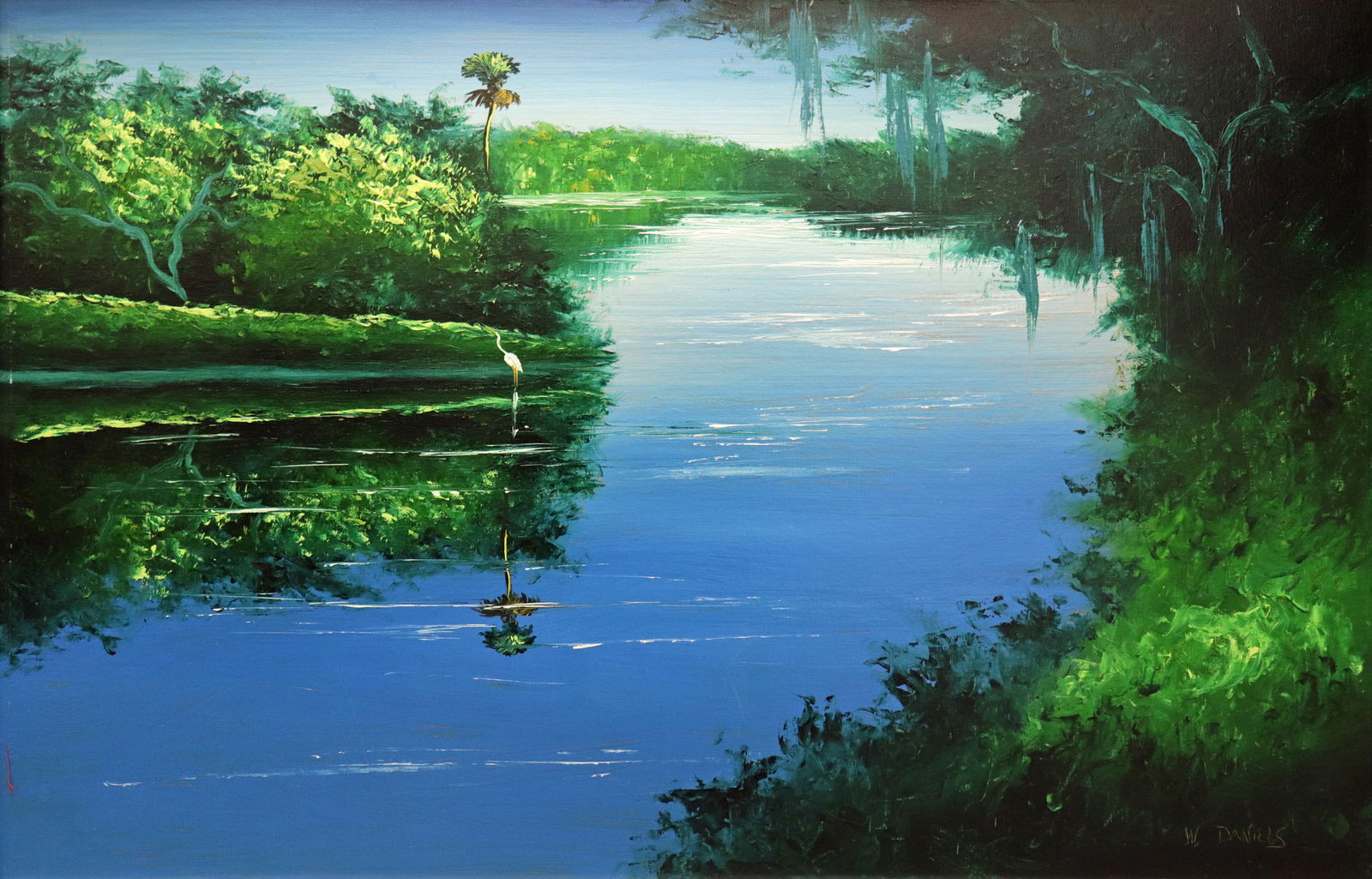 WILLIE DANIELS BLUE RIVER HIGHWAYMEN PAINTING (1 of 5)