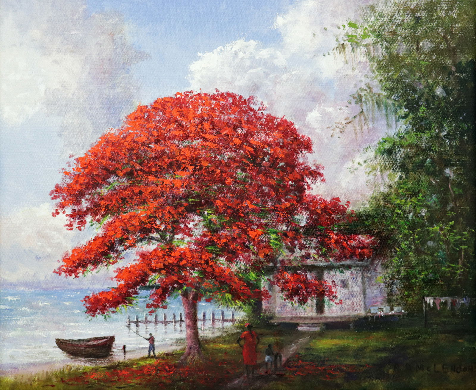 ROY MCLENDON POINCIANA FISHING HIGHWAYMEN PAINTING (1 of 8)