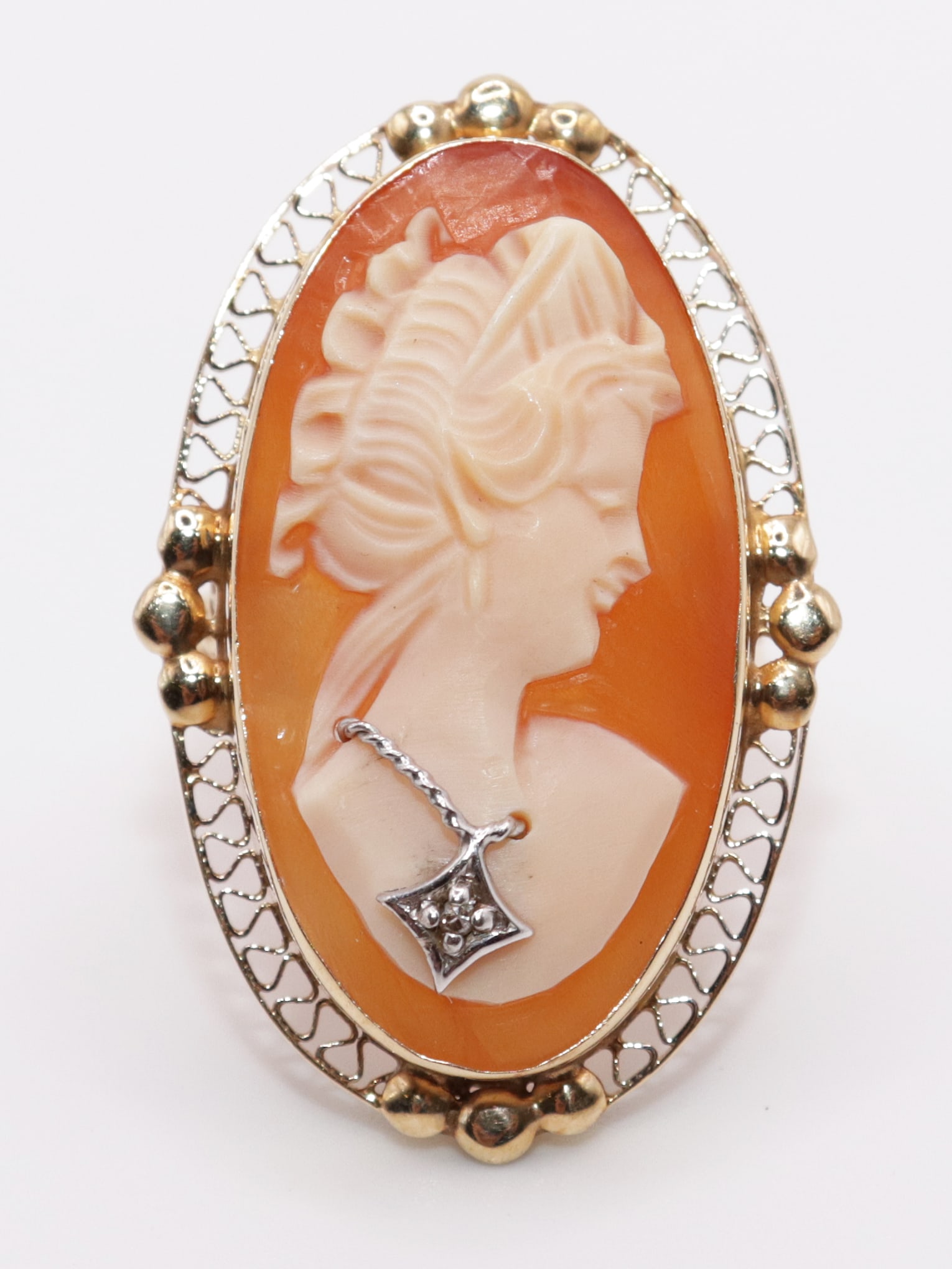 14K HABILLE CAMEO RING (1 of 5)