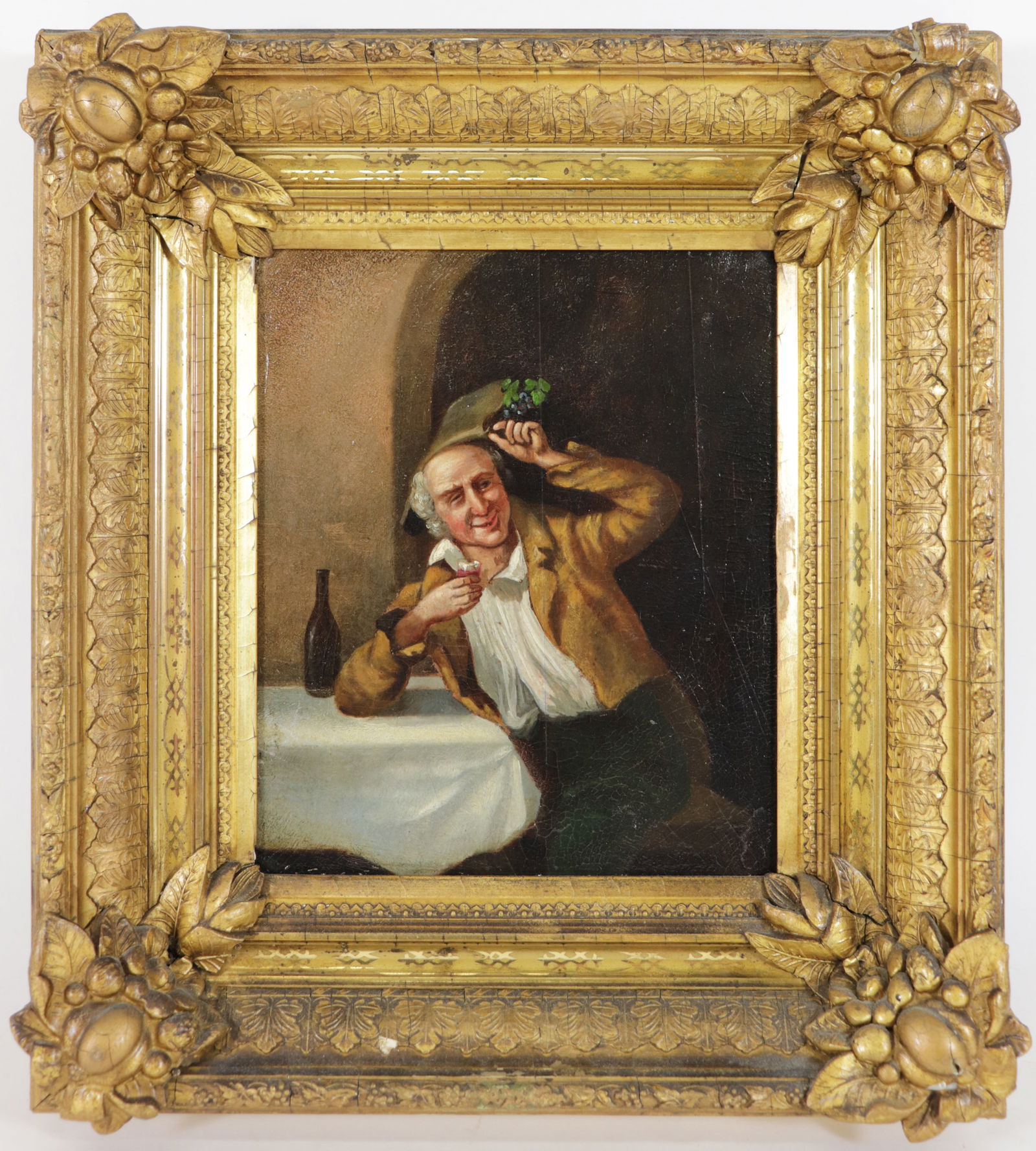 19th CENTURY EUROPEAN TAVERN SCENE PAINTING (1 of 3)