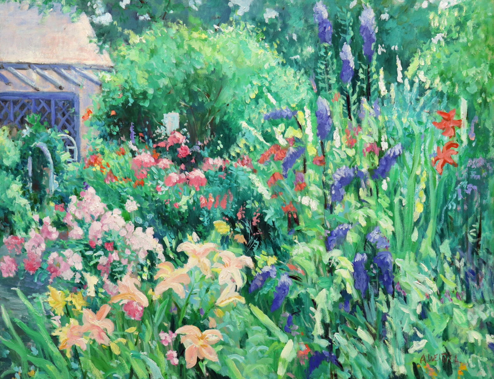 ANN WEIBEL GARDEN FLOWERS PAINTING (1 of 5)