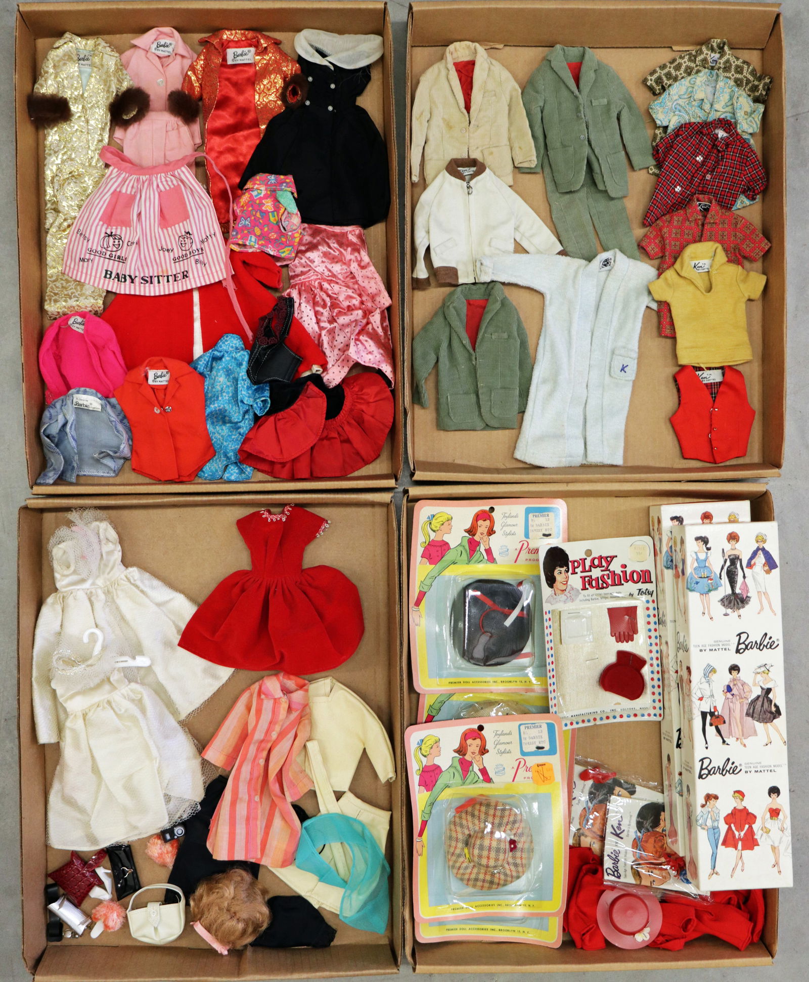VINTAGE BARBIE AND KEN CLOTHING WITH ACCESSORIES (1 of 6)