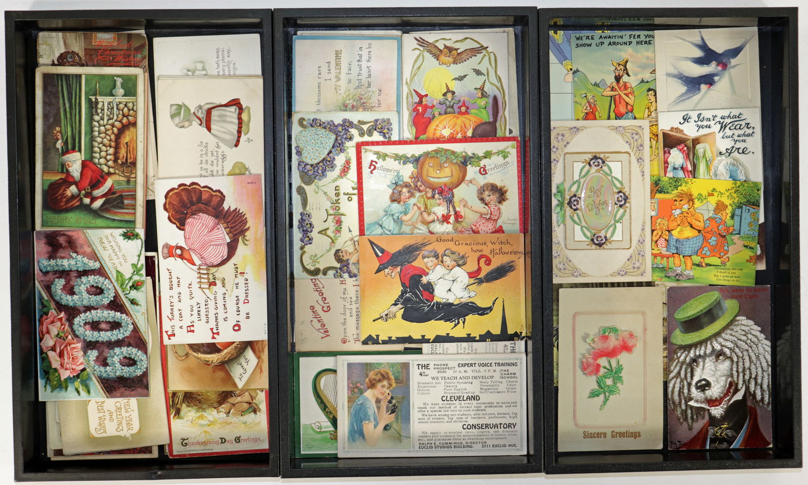 EARLY 1900's HOLIDAY, NOVELTY POSTCARDS (1 of 4)