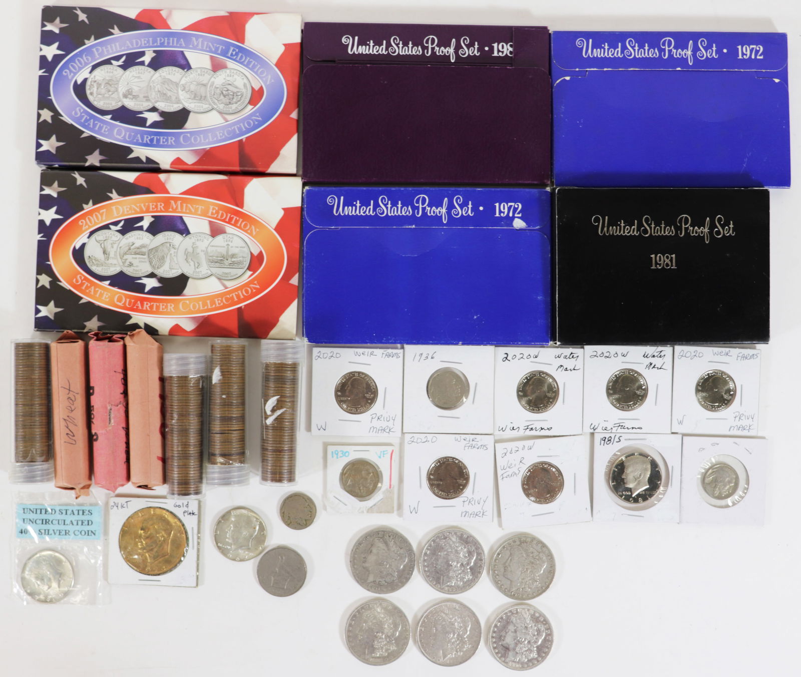 (6) SILVER DOLLARS, PROOF SETS, & MORE U.S. COINS (1 of 2)