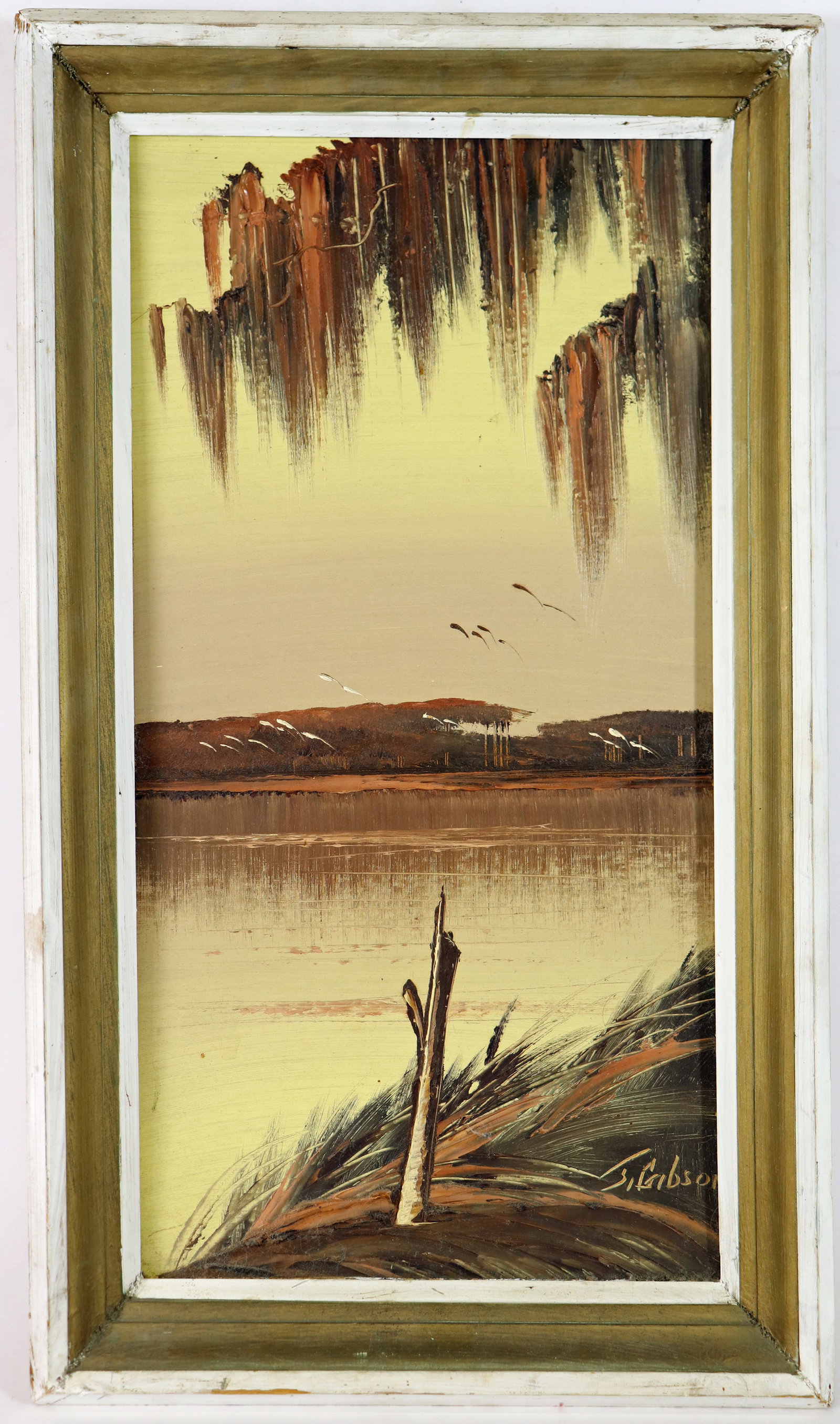 JAMES GIBSON VINTAGE FLORIDA HIGHWAYMEN PAINTING (1 of 4)