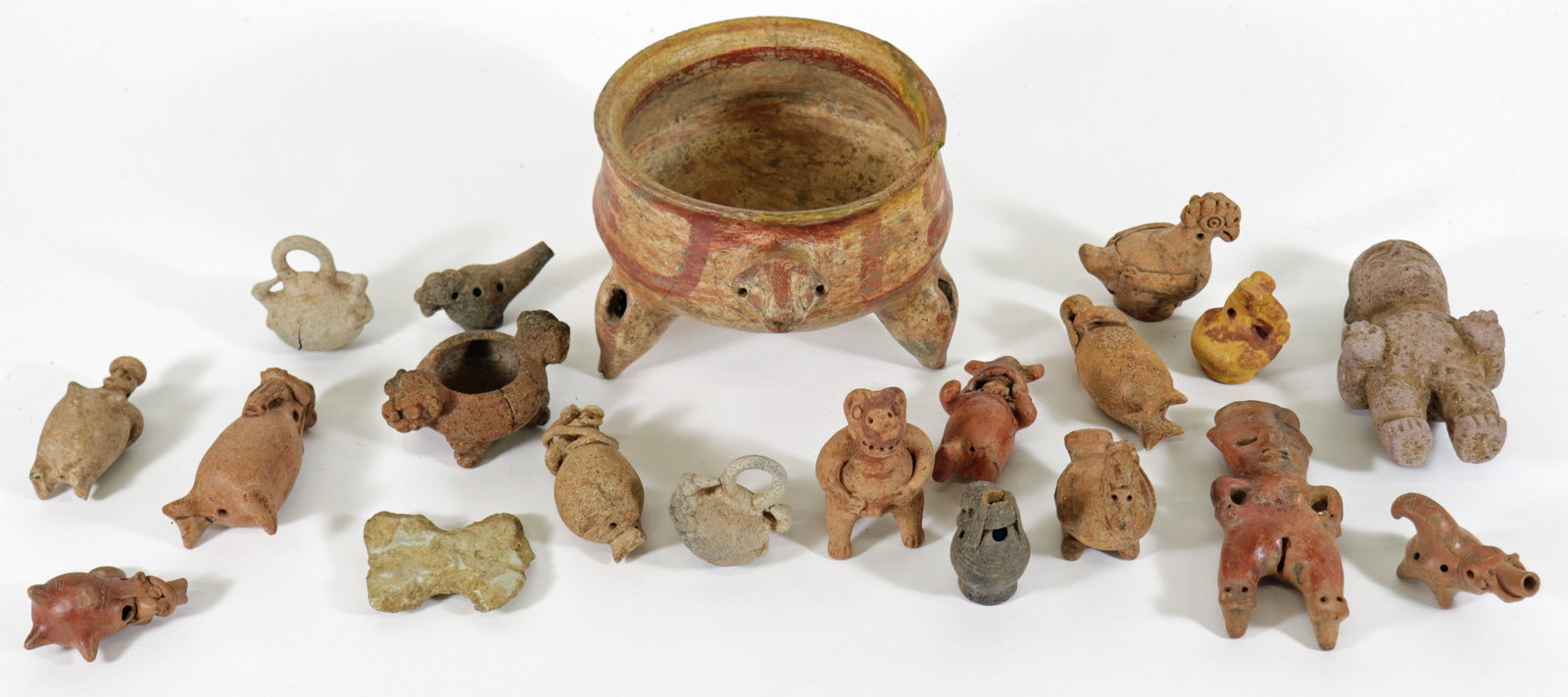 (20) PIECE PRE COLUMBIAN POTTERY PIECES (1 of 4)