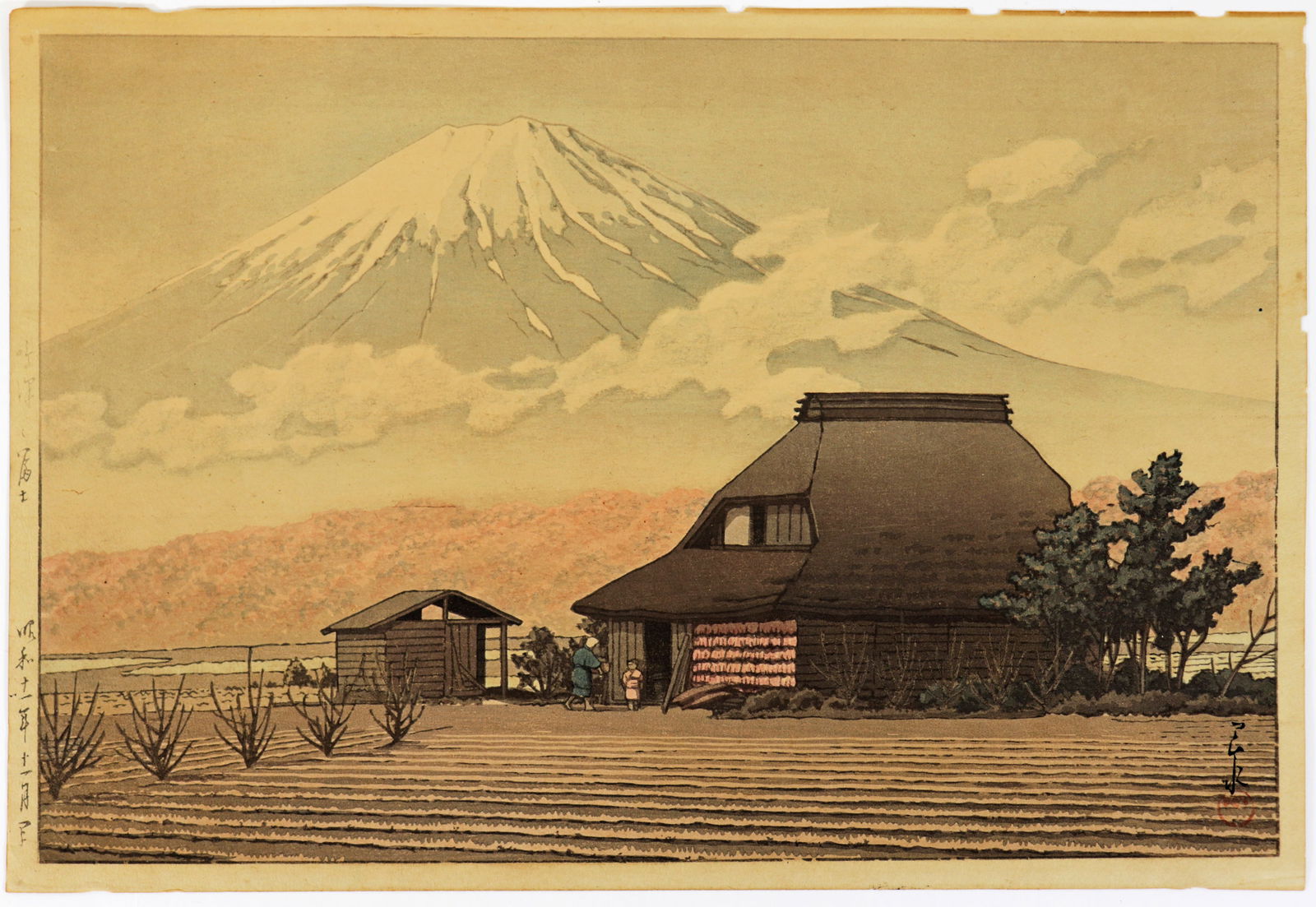 KAWASE HASUI MT FUJI FROM NARUSAWA WOODBLOCK (1 of 5)