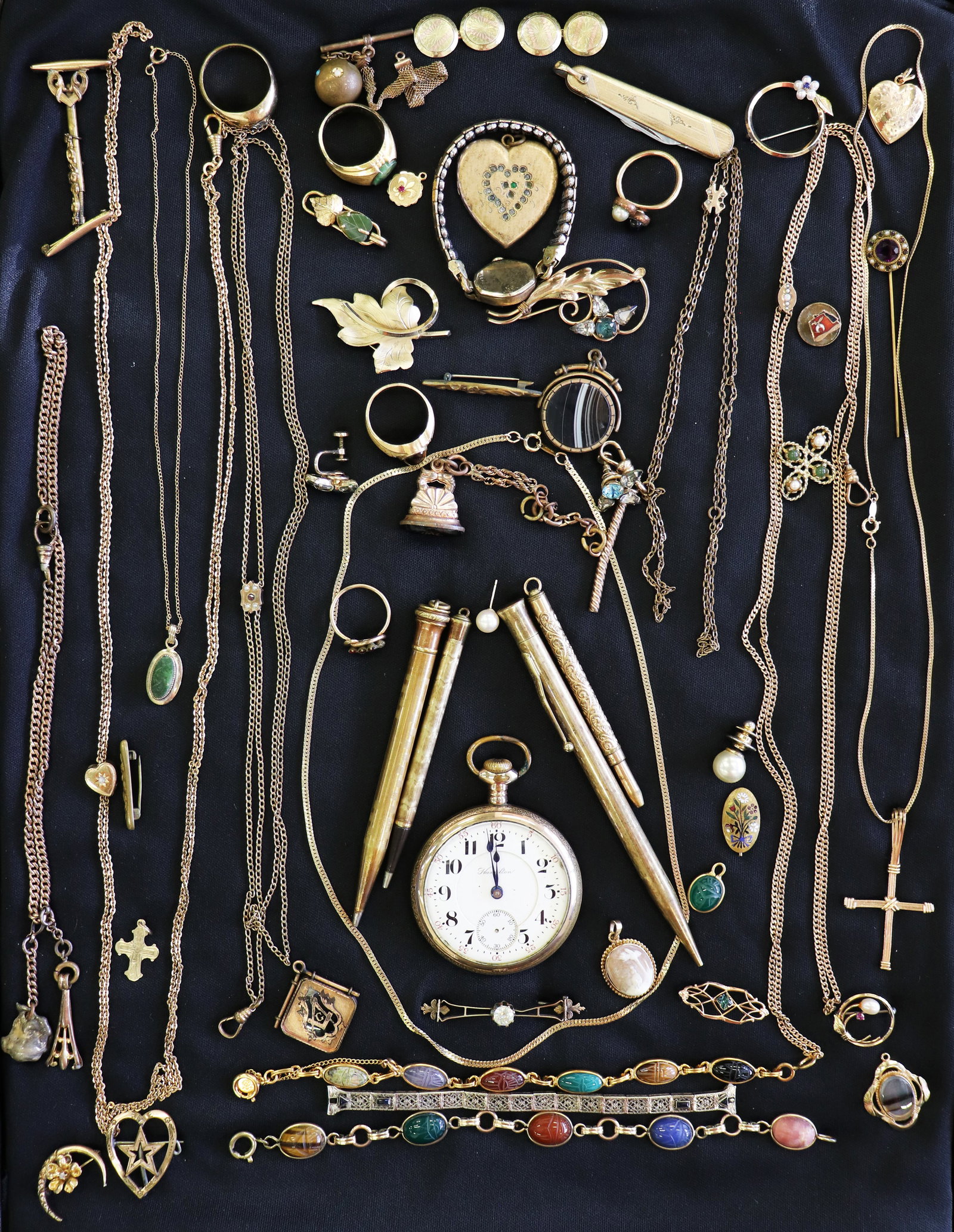 VINTAGE / ANTIQUE GOLD FILLED JEWELRY (1 of 4)