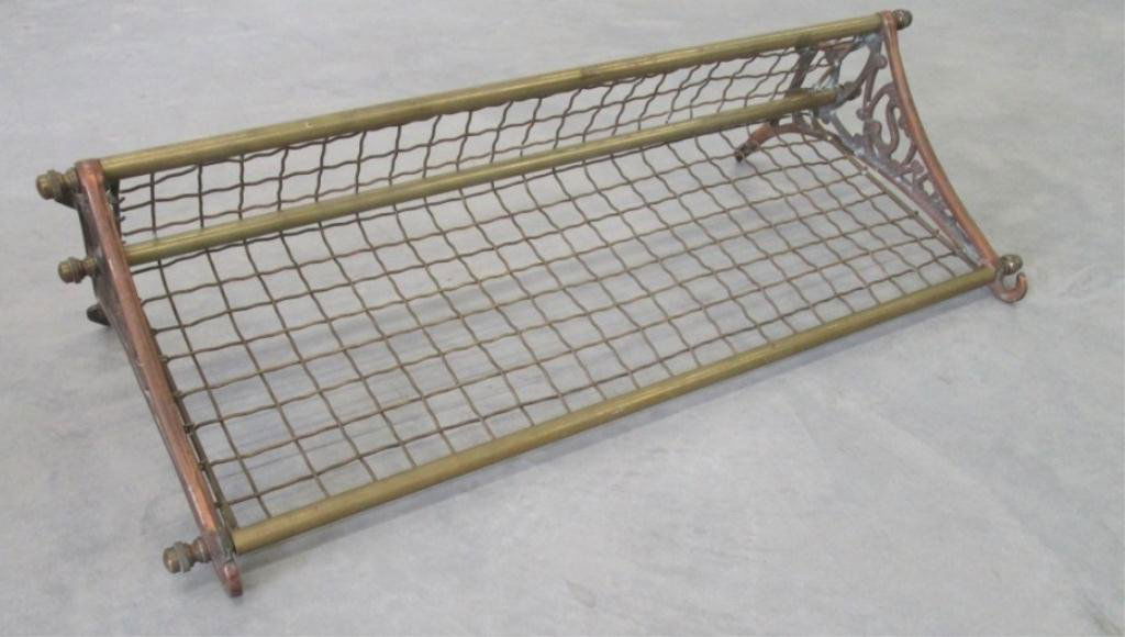 ANTIQUE TRAIN LUGGAGE RACK