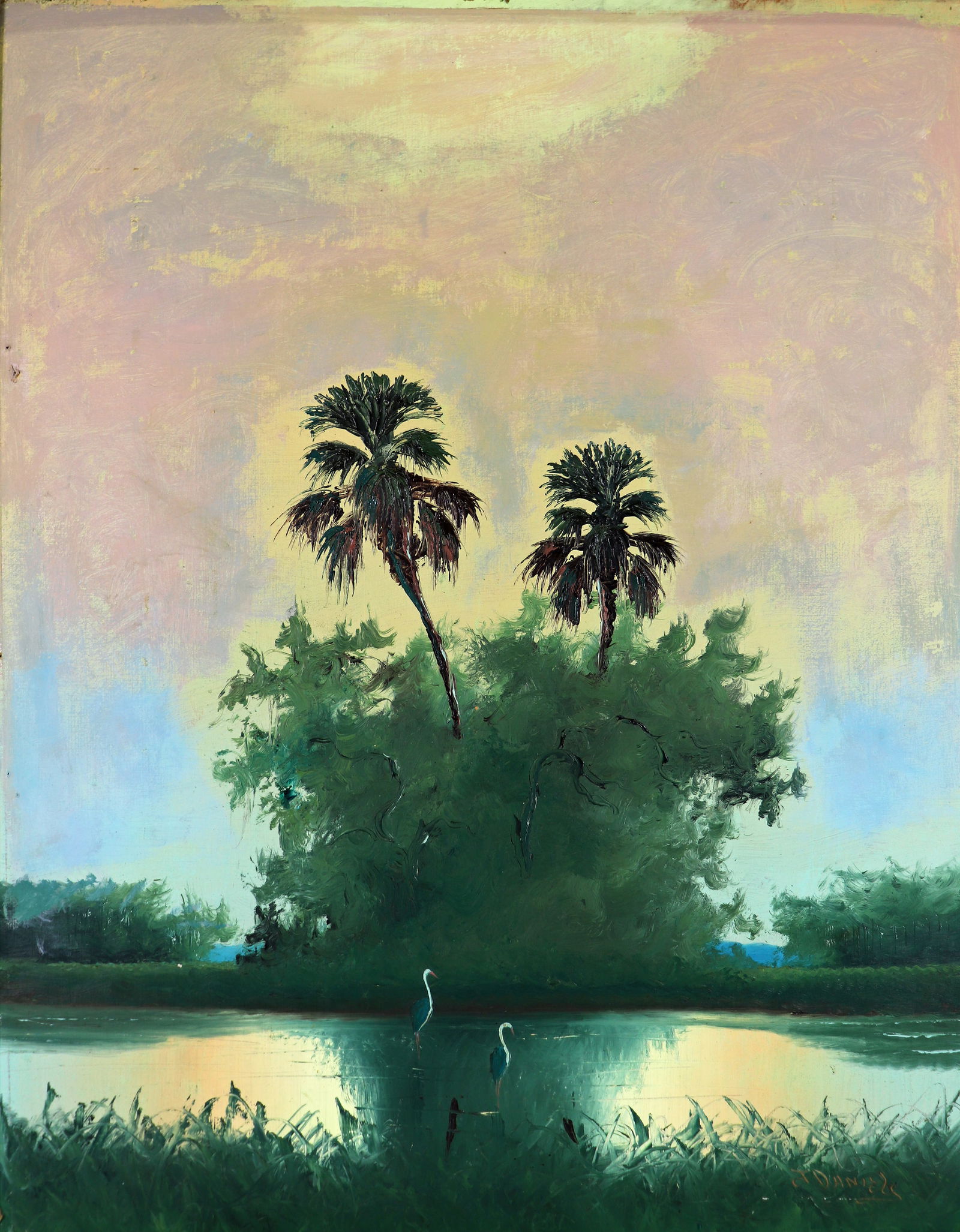 JOHNNY DANIELS TWIN PALMS HIGHWAYMEN PAINTING (1 of 5)