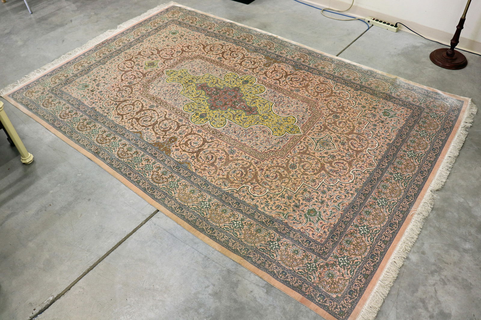 FINE HAND MADE QUM RUG SIGNED AHMADI (1 of 6)