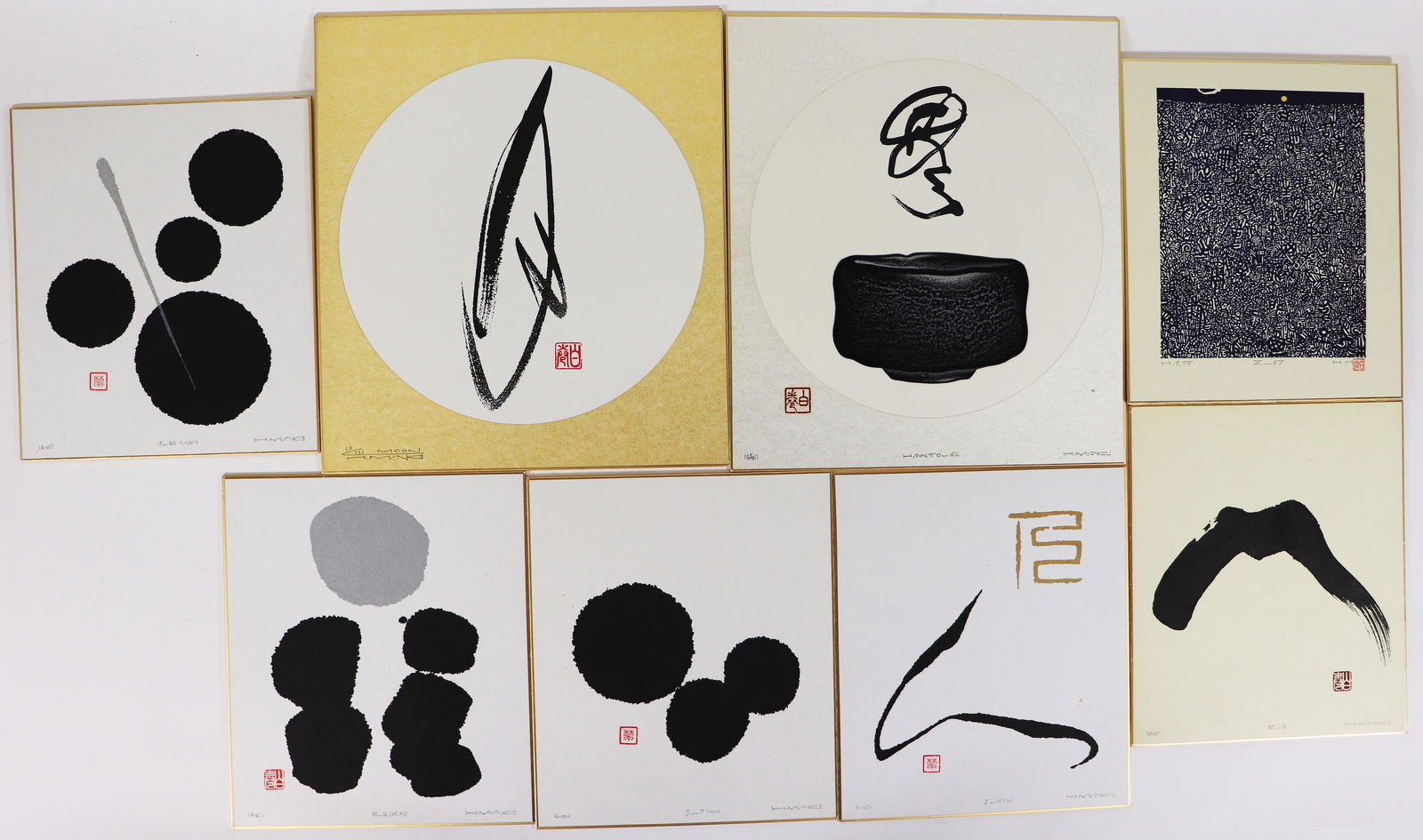 (8) HAKU MAKI JAPANESE PRINTS ON BOARD (1 of 3)