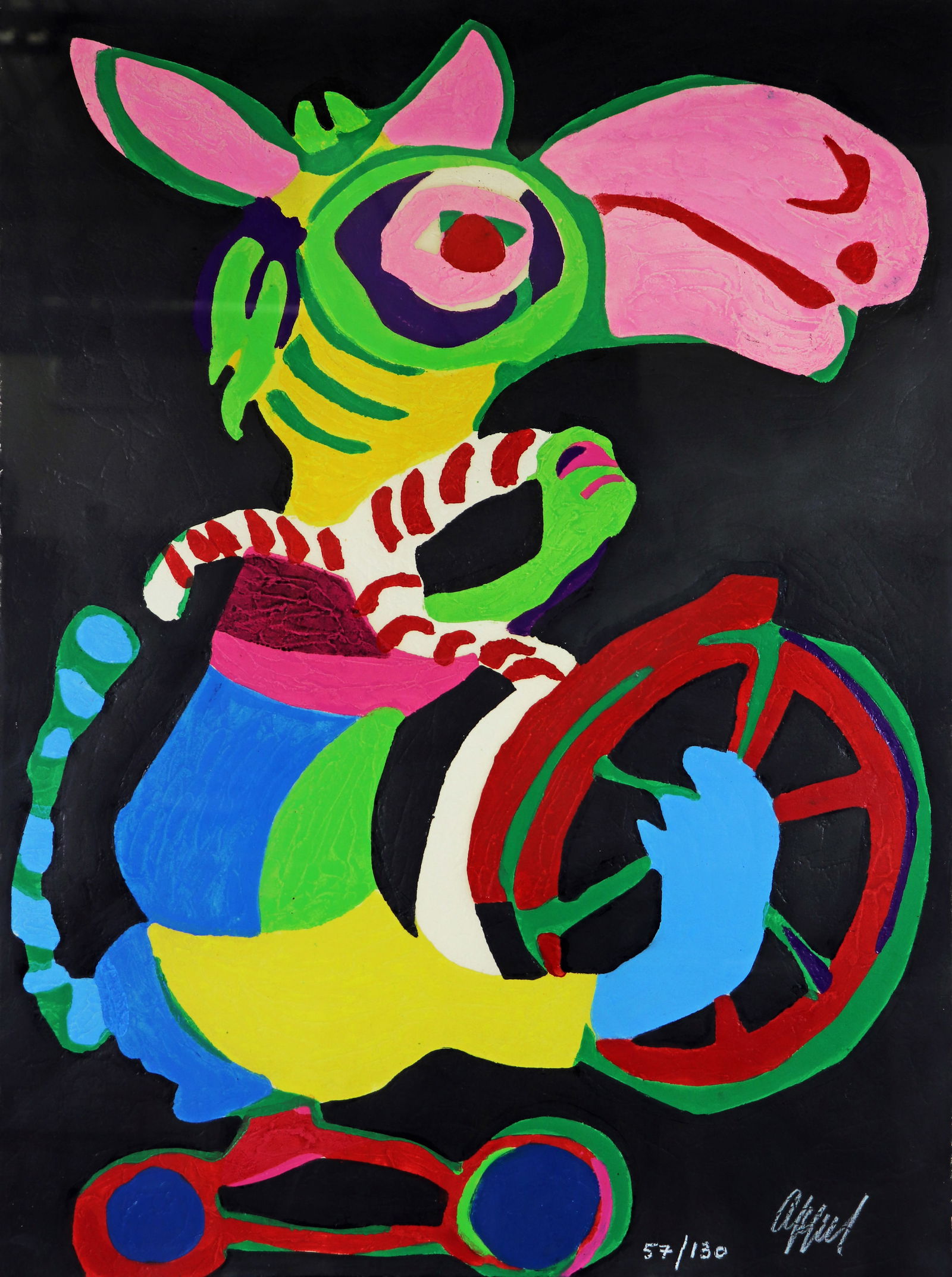 KAREL APPEL CIRCUS ANIMAL WOODCUT (1 of 3)