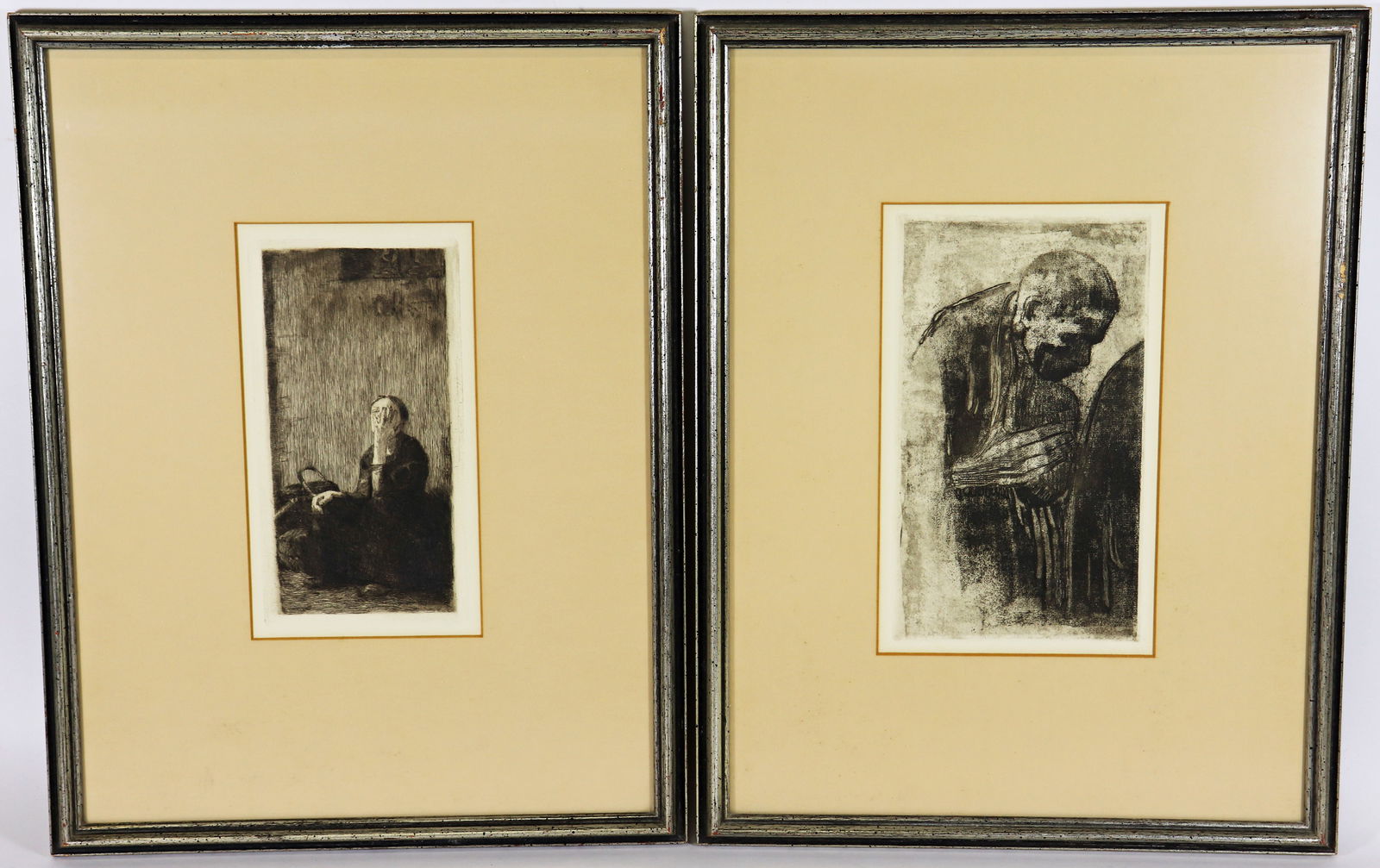 (2) KATHE KOLLWITZ ORIGINAL ETCHING RESTRIKES (1 of 4)