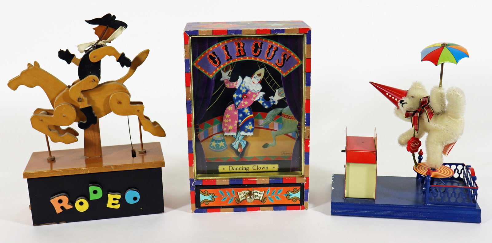 (3) VINTAGE MUSICAL MECHANICAL AUTOMATON TOYS (1 of 2)