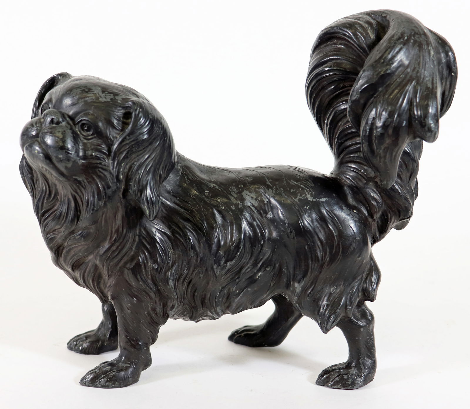PEKINGESE METAL DOG SCULPTURE (1 of 2)