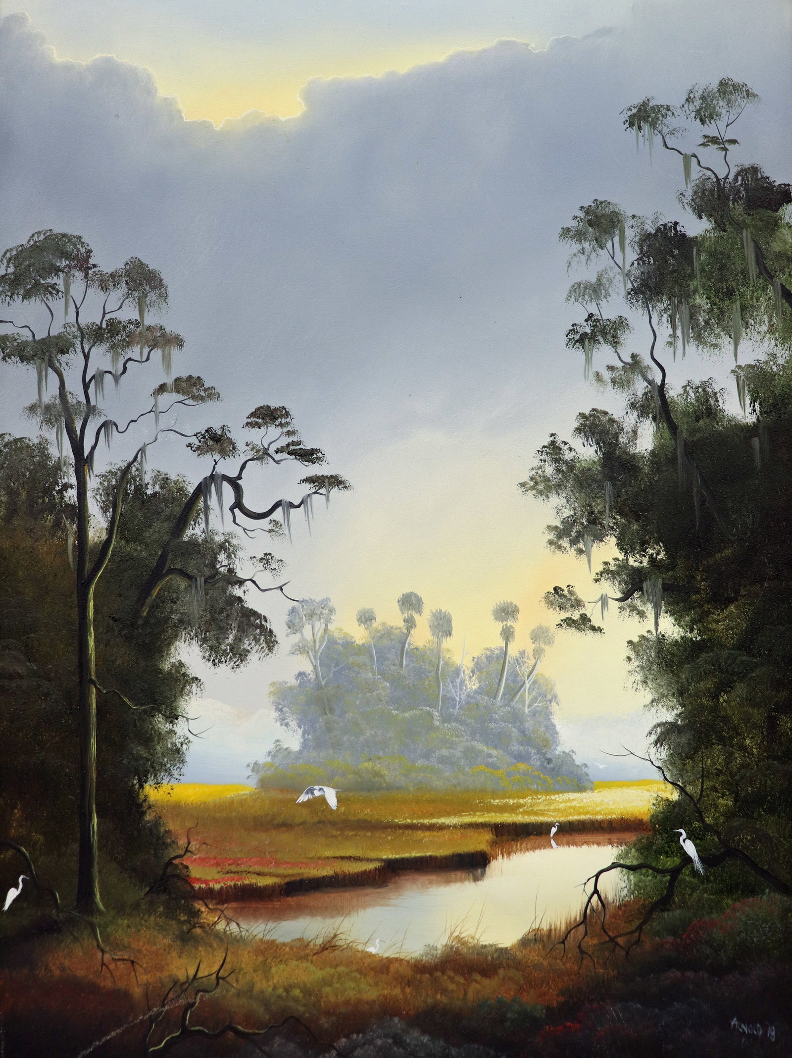 JOAN ARNOLD FLORIDA SUNRISE HAMMOCK PAINTING (1 of 6)