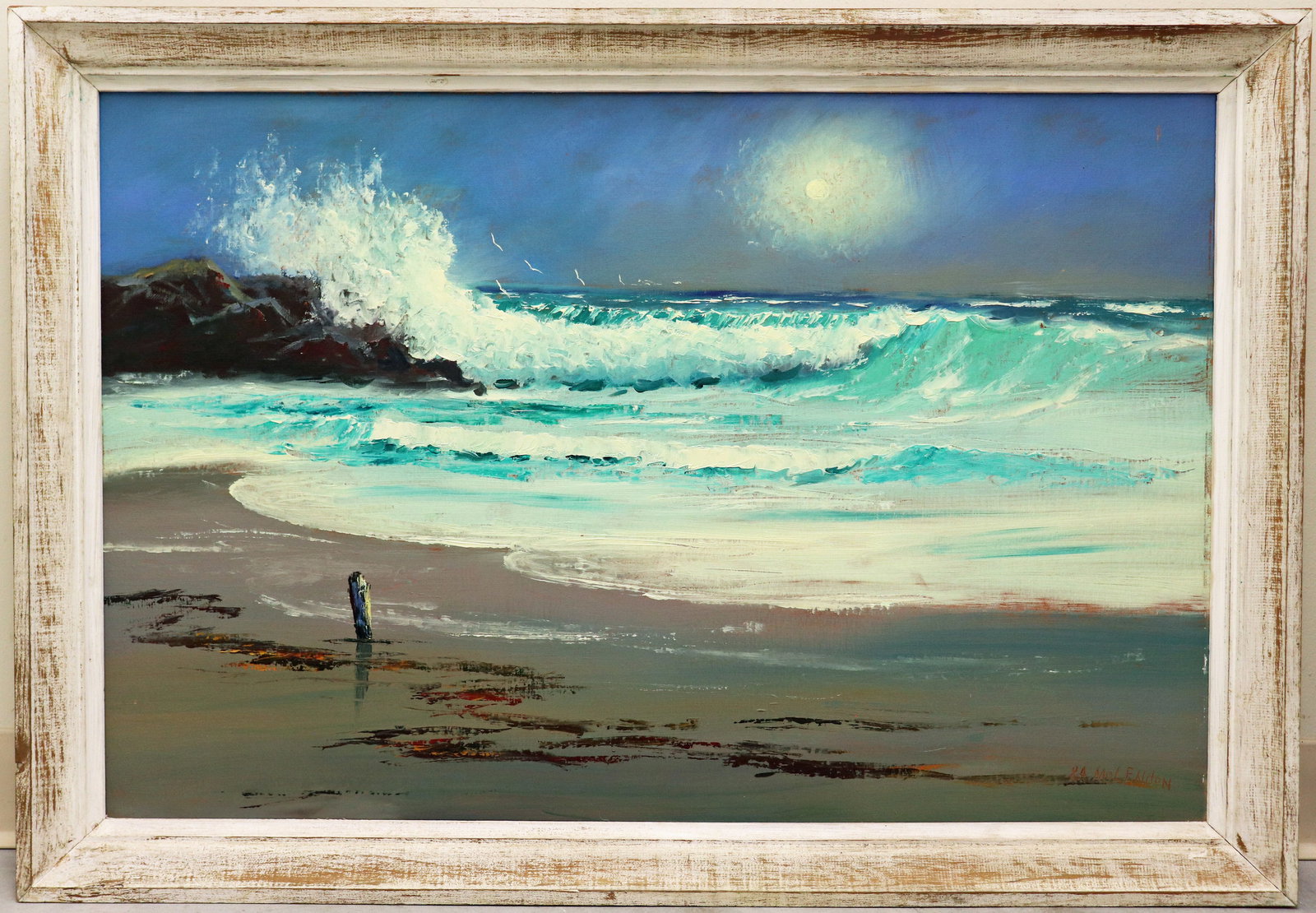 ROY MCLENDON NIGHT BEACH HIGHWAYMEN PAINTING (1 of 5)