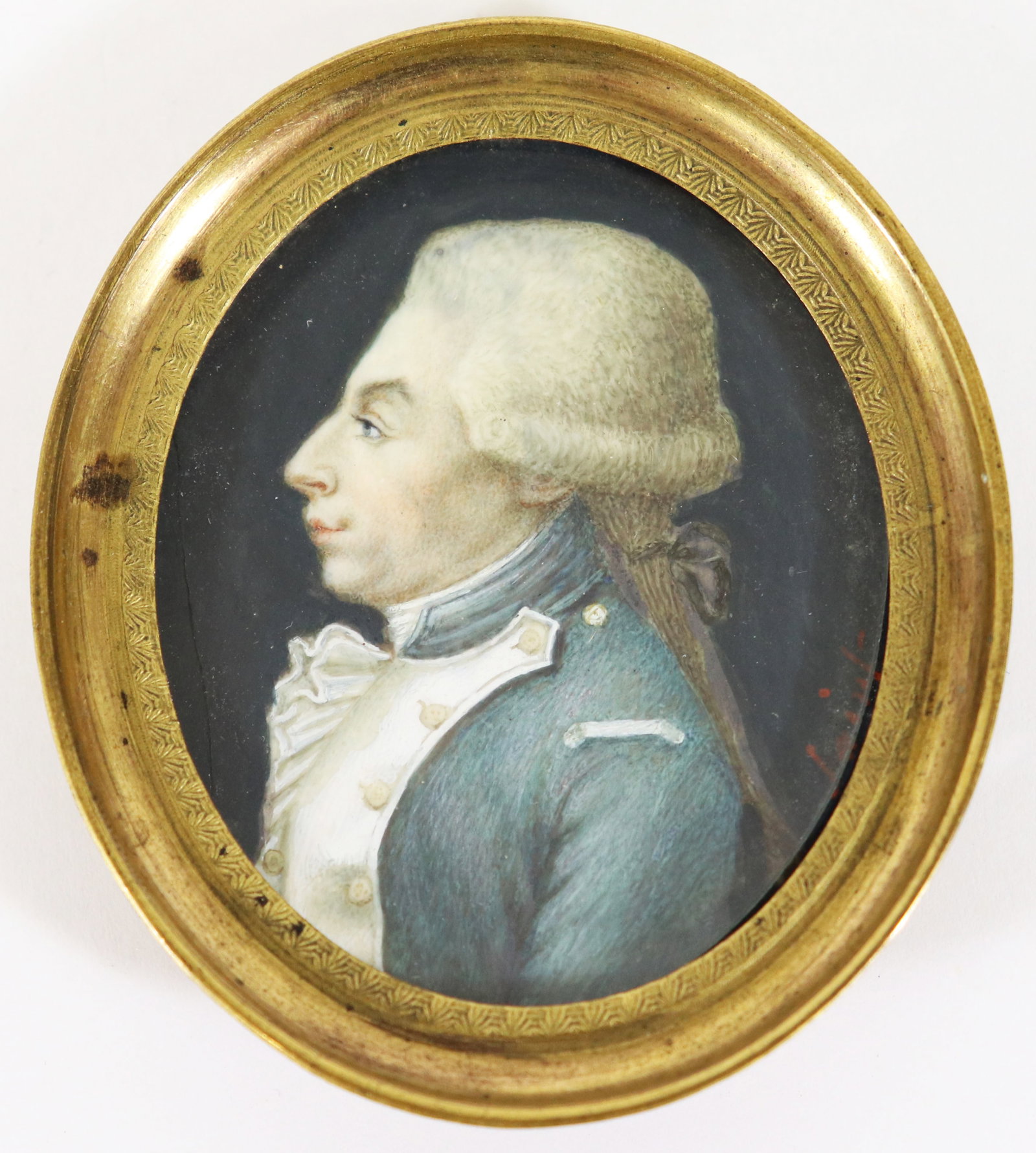 18TH C. FRENCH SCHOOL MINIATURE PORTRAIT PAINTING - LAYFAYETTE (1 of 3)