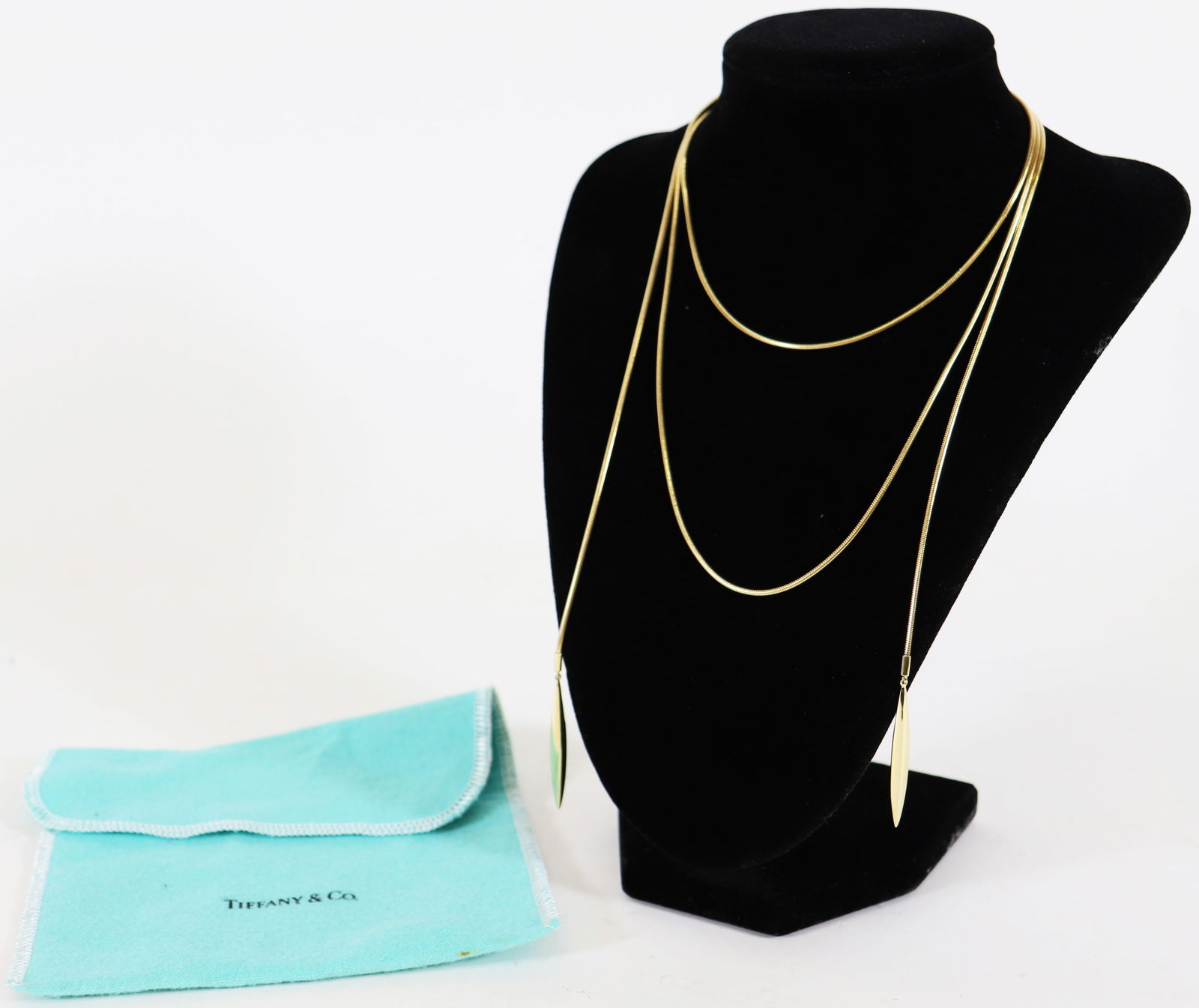 TIFFANY & CO 18K YELLOW GOLD LARIAT NECKLACE (1 of 4)