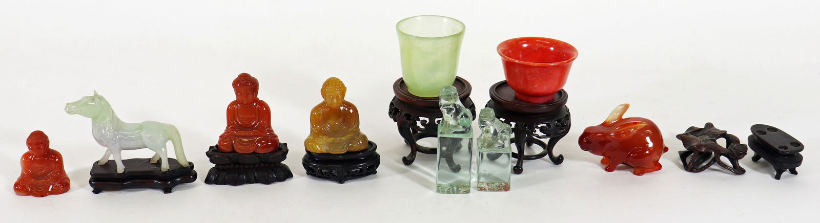 MINIATURE CHINESE JADE / HARDSTONE COLLECTION (1 of 4)