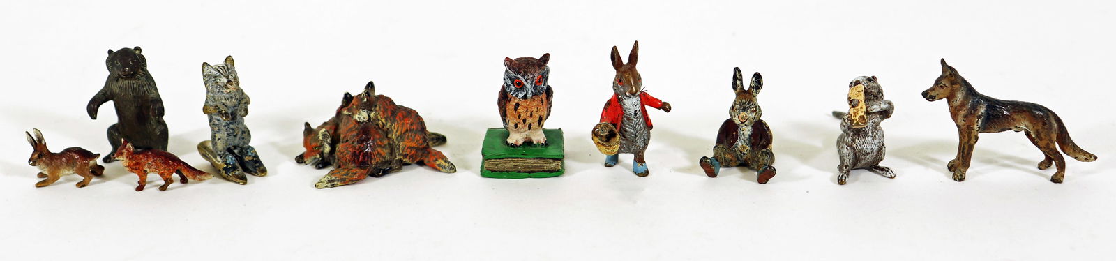 (10) MINIATURE VIENNA COLD PAINTED BRONZE ANIMALS (1 of 1)