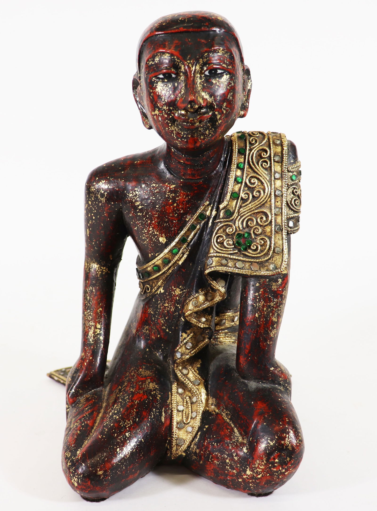 JEWELED THAI BUDDHIST MONK FIGURE (1 of 3)