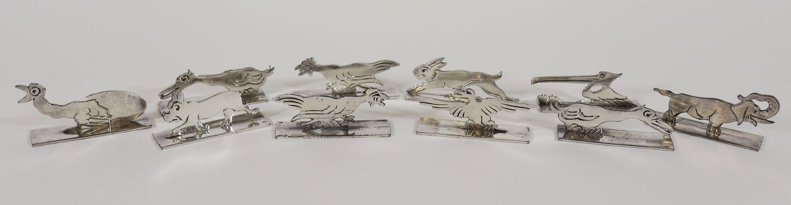 (10) ART DECO FRENCH SILVER PLATED KNIFE RESTS (1 of 4)