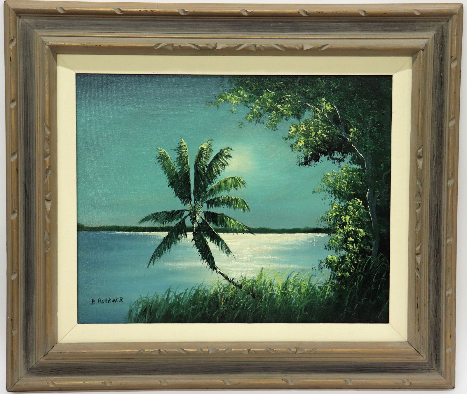 ELLIS BUCKNER NIGHT RIVER PALM HIGHWAYMEN PAINTING (1 of 5)