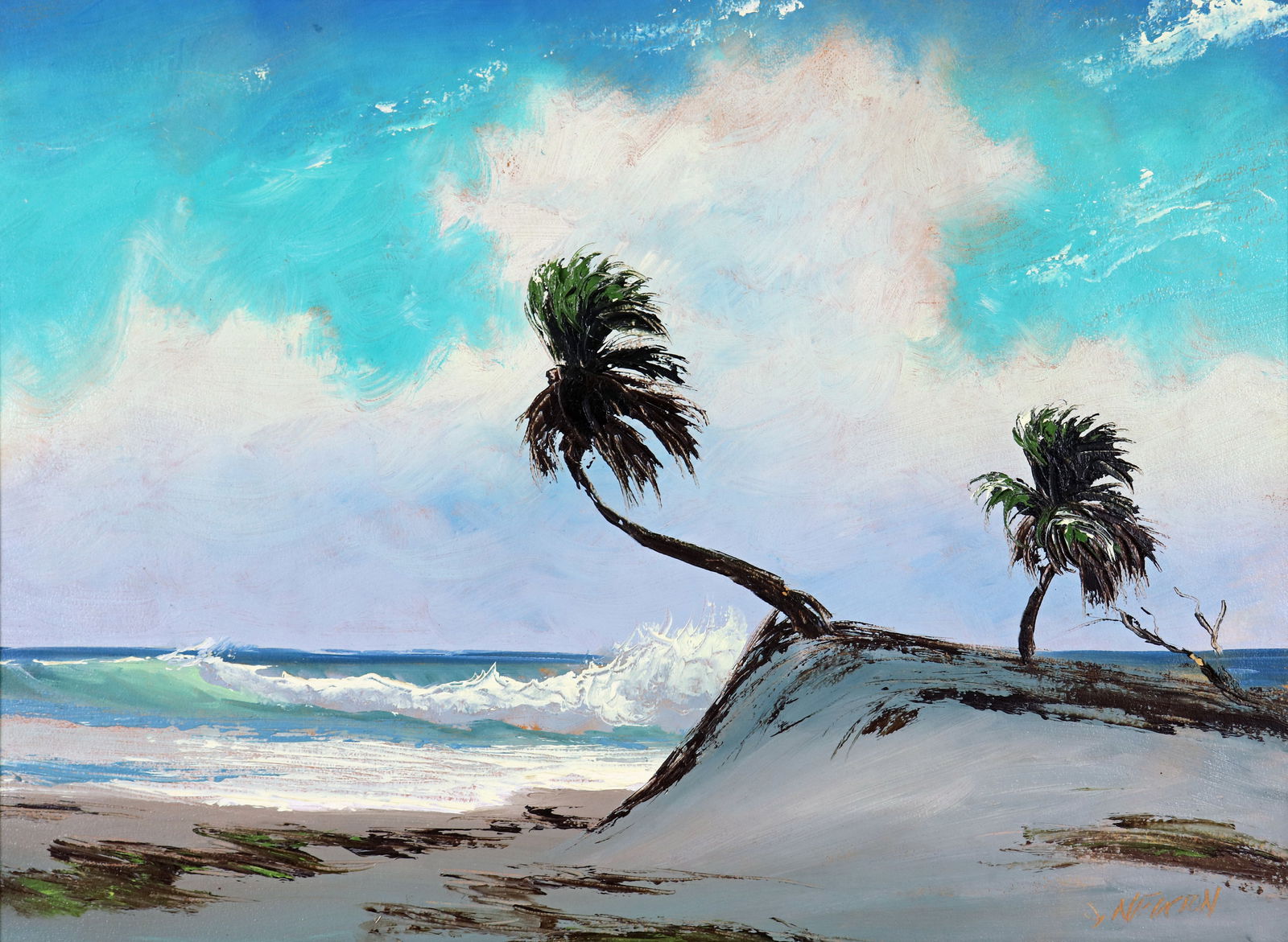 SAM NEWTON RIO MAR BEACH HIGHWAYMEN PAINTING (1 of 5)