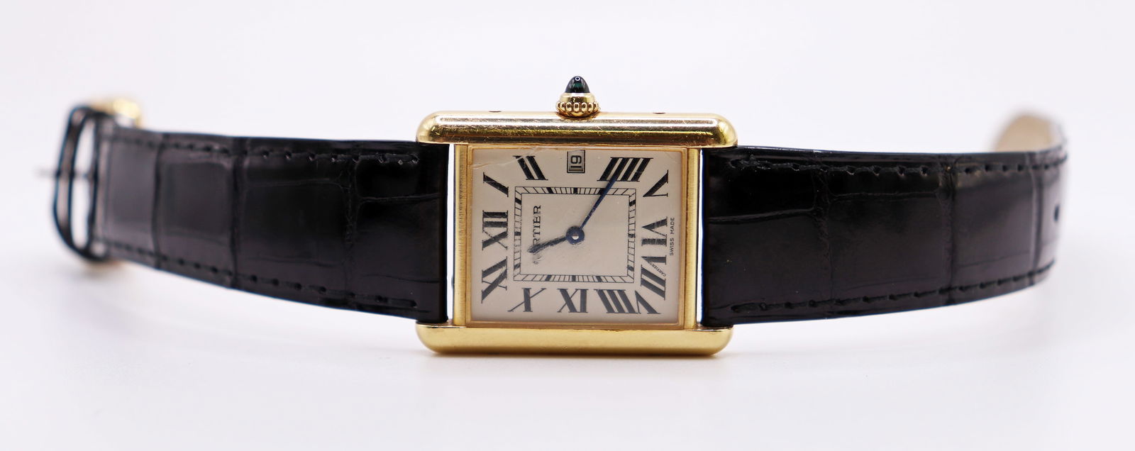 18K GOLD MEN'S LOUIS CARTIER TANK WATCH - 2441 (1 of 5)