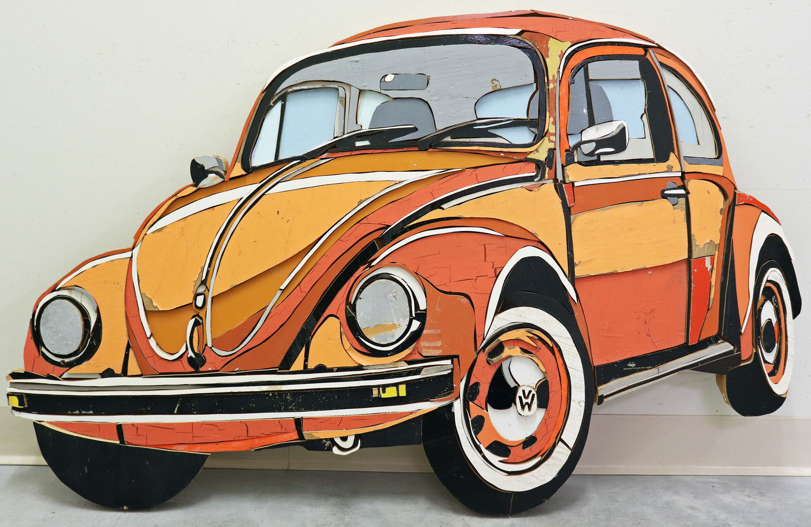 DIEDERICK KRAAIJEVELD WOOD VW BEETLE ART (1 of 6)