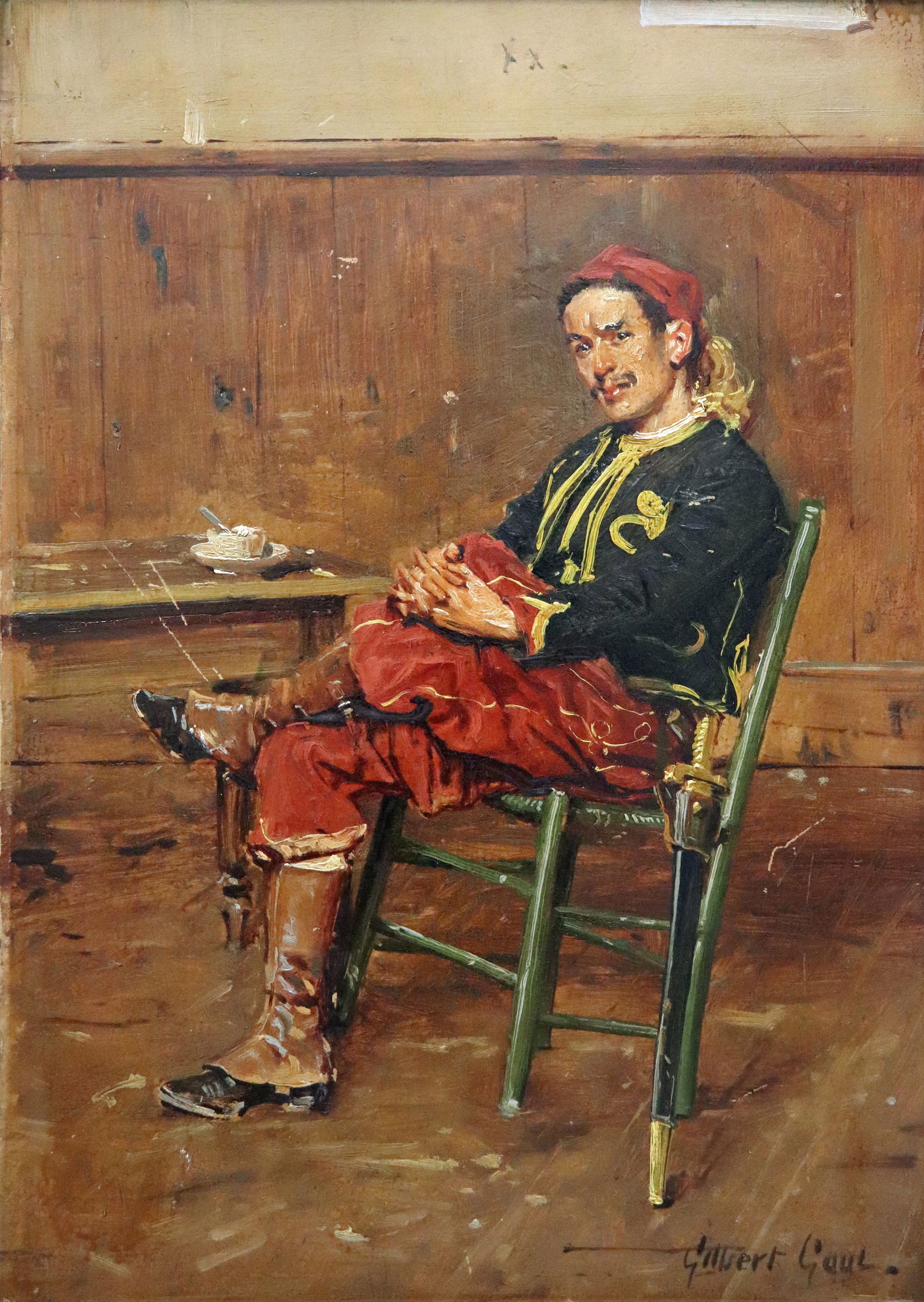GILBERT GAUL OIL ON BOARD PAINTING (1 of 4)