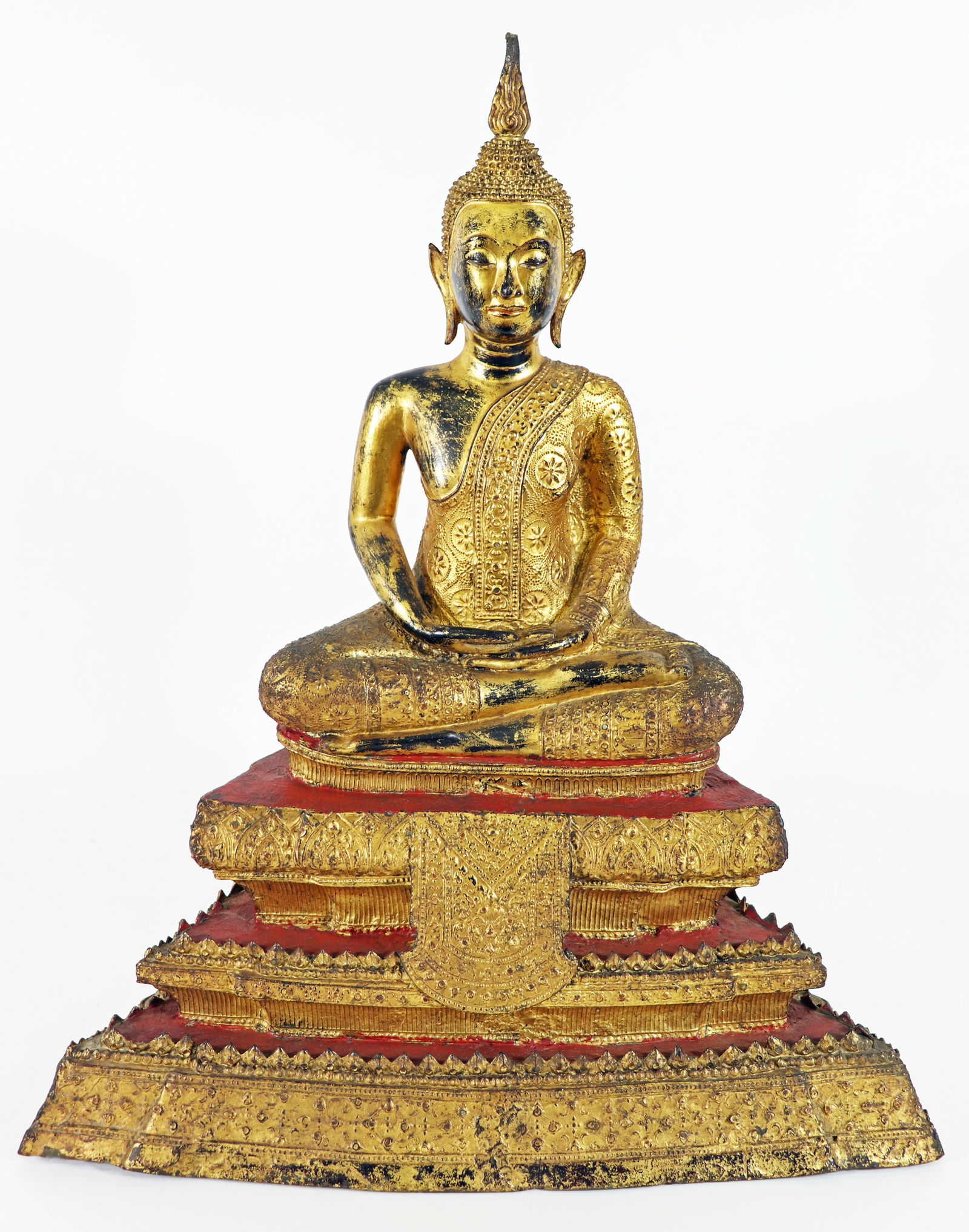 19TH CENTURY BRONZE BUDDHA SCULPTURE (1 of 7)