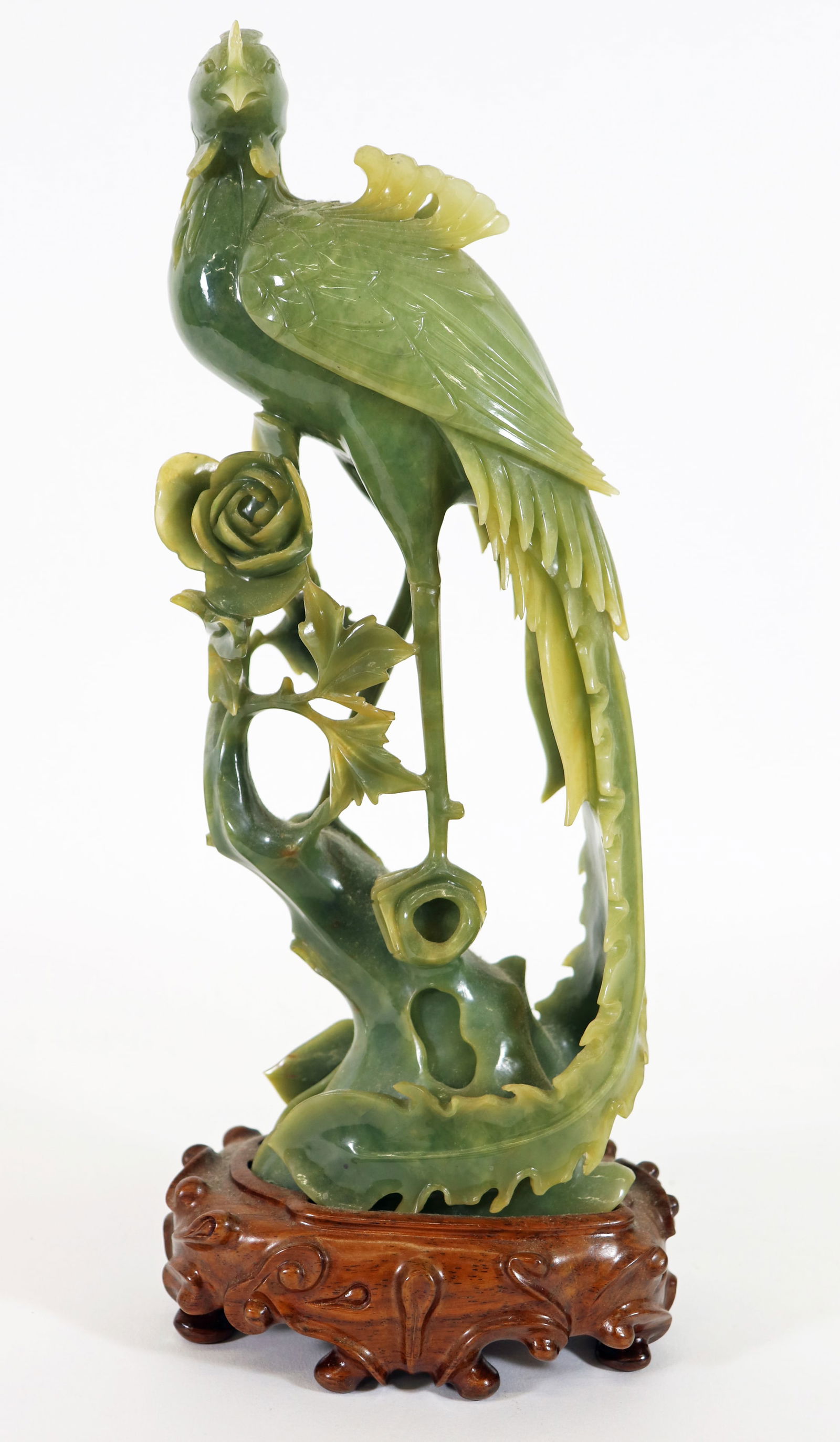 CHINESE CARVED JADE BIRD FIGURE (1 of 3)