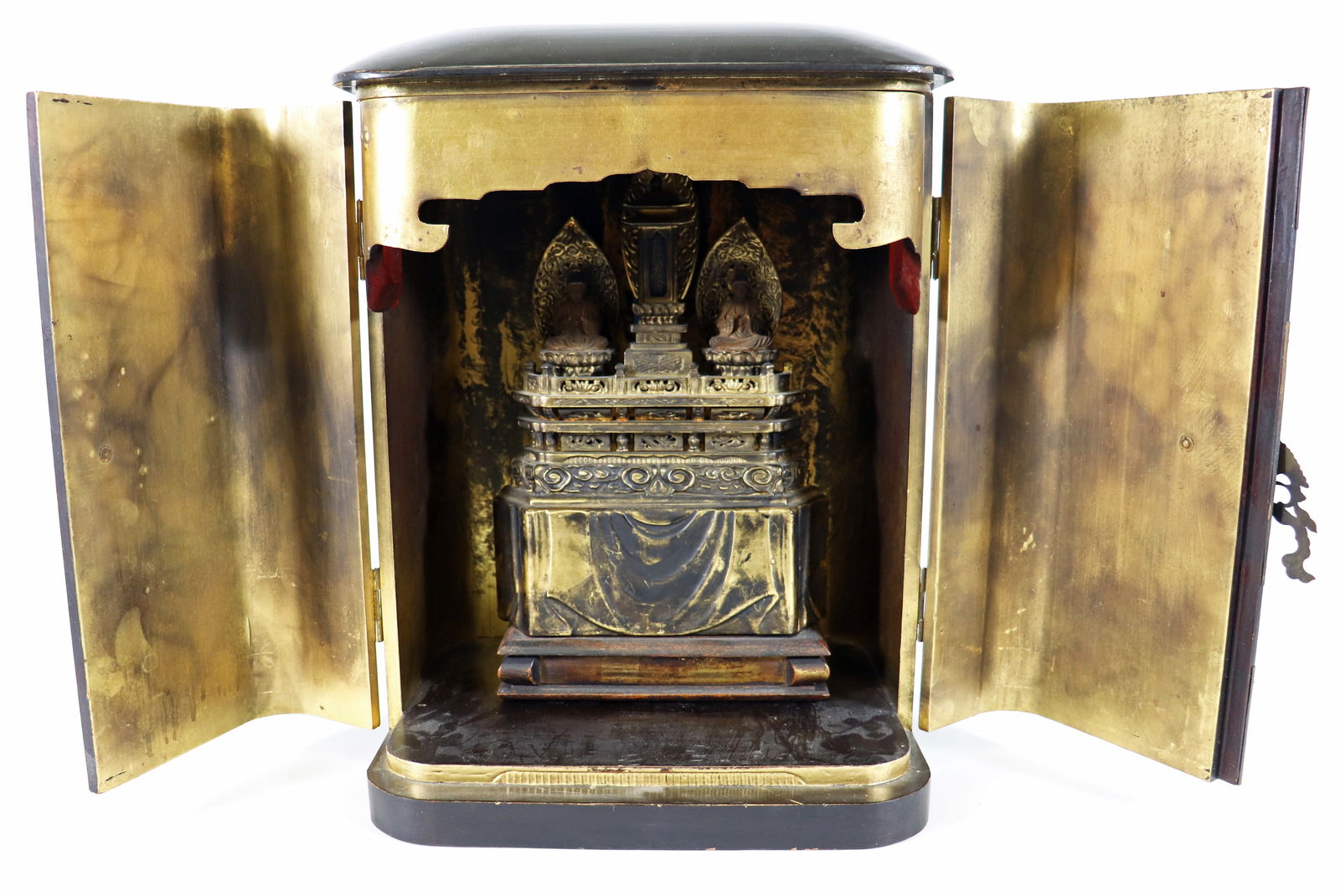 CHINESE GILT WOOD CARVED ALTAR BOX (1 of 4)