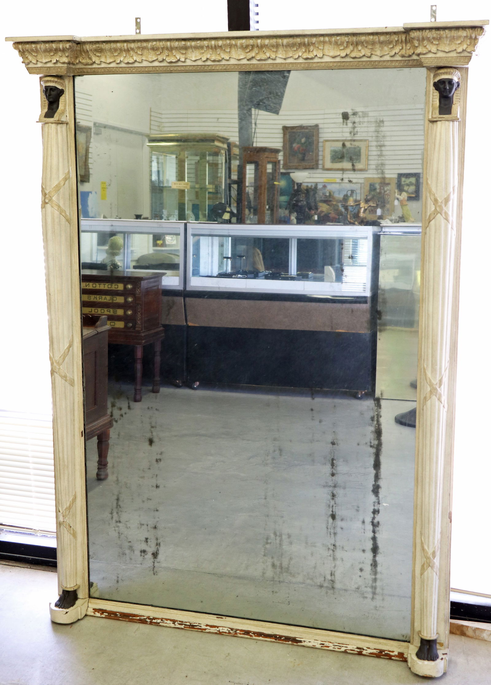 LARGE EGYPTIAN REVIVAL EMPIRE MIRROR (1 of 4)