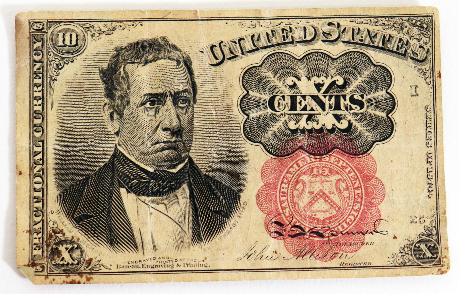 U.S. 1874 10 CENT FRACTIONAL NOTE (1 of 2)