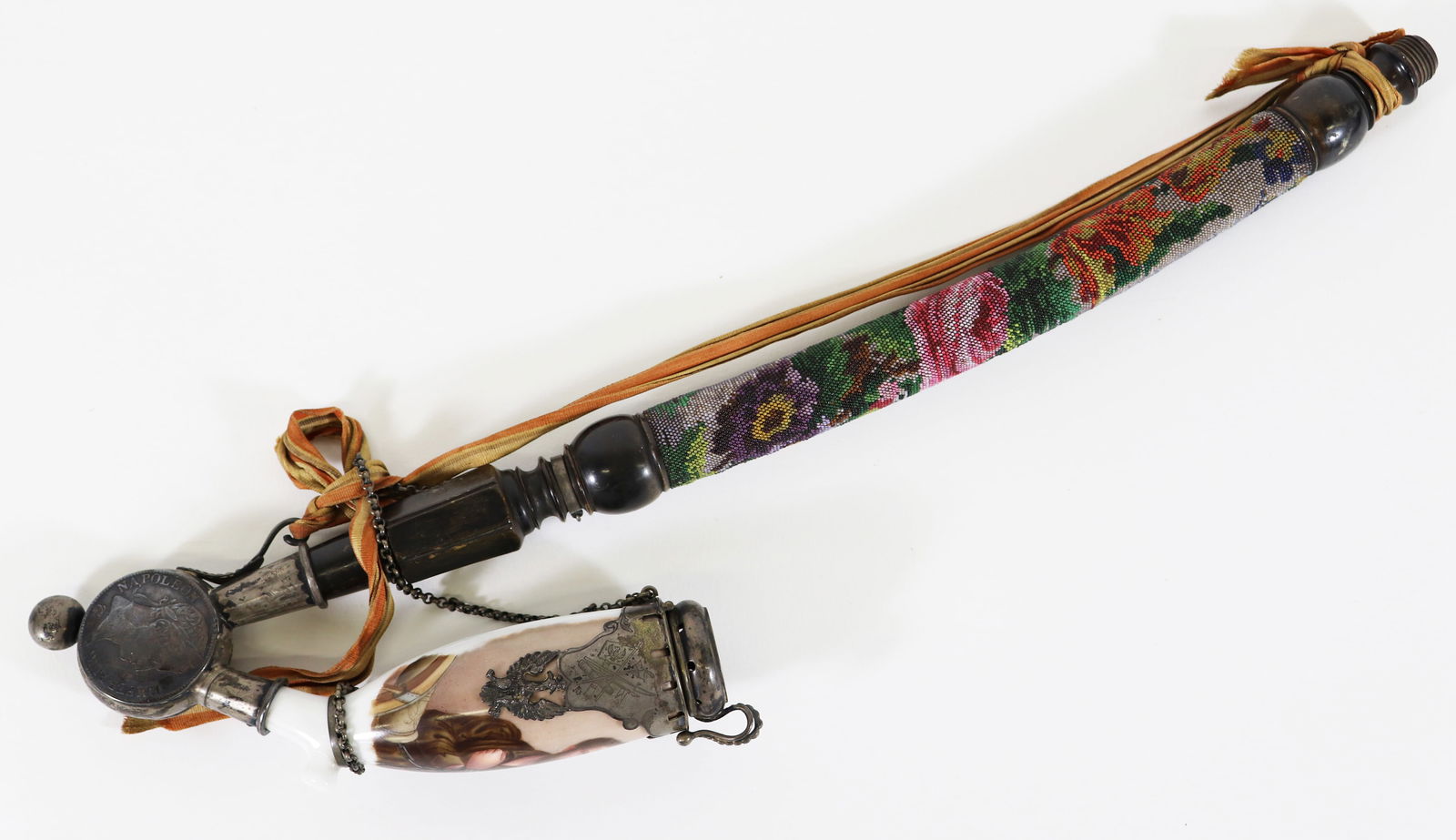 PORCELAIN AND METAL BIEDERMEIER PIPE (1 of 7)