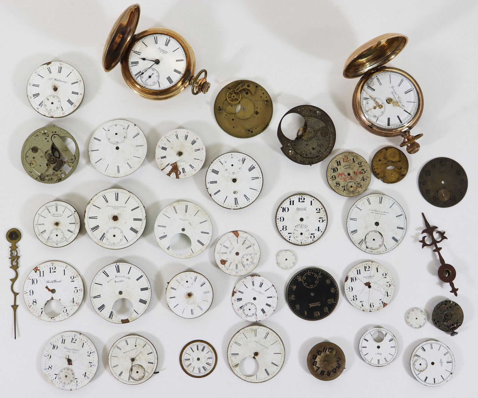 (2) GOLD FILLED POCKET WATCHES & MOVEMENTS (1 of 11)