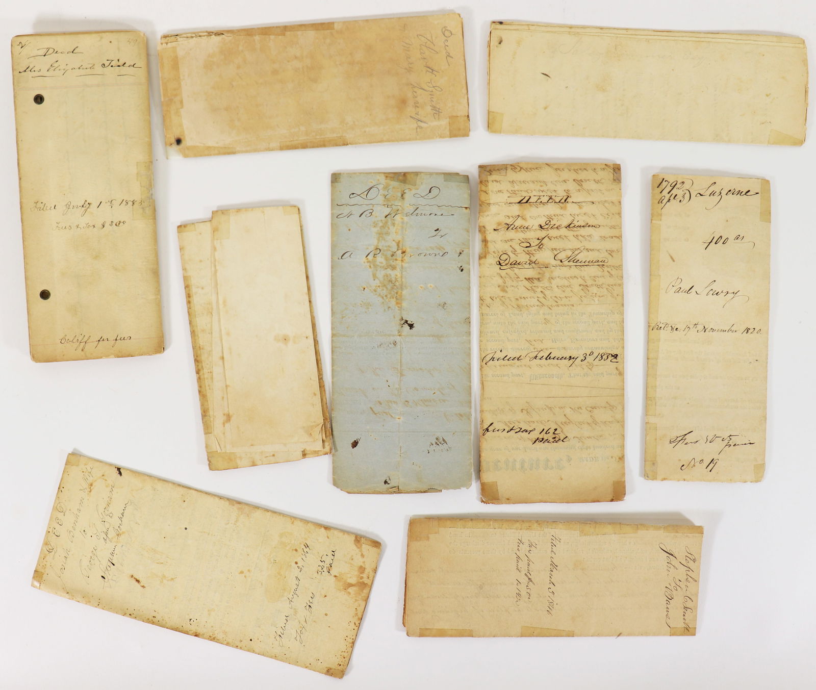 LAND INDENTURE DEEDS FROM 1792 TO 1885 (1 of 1)