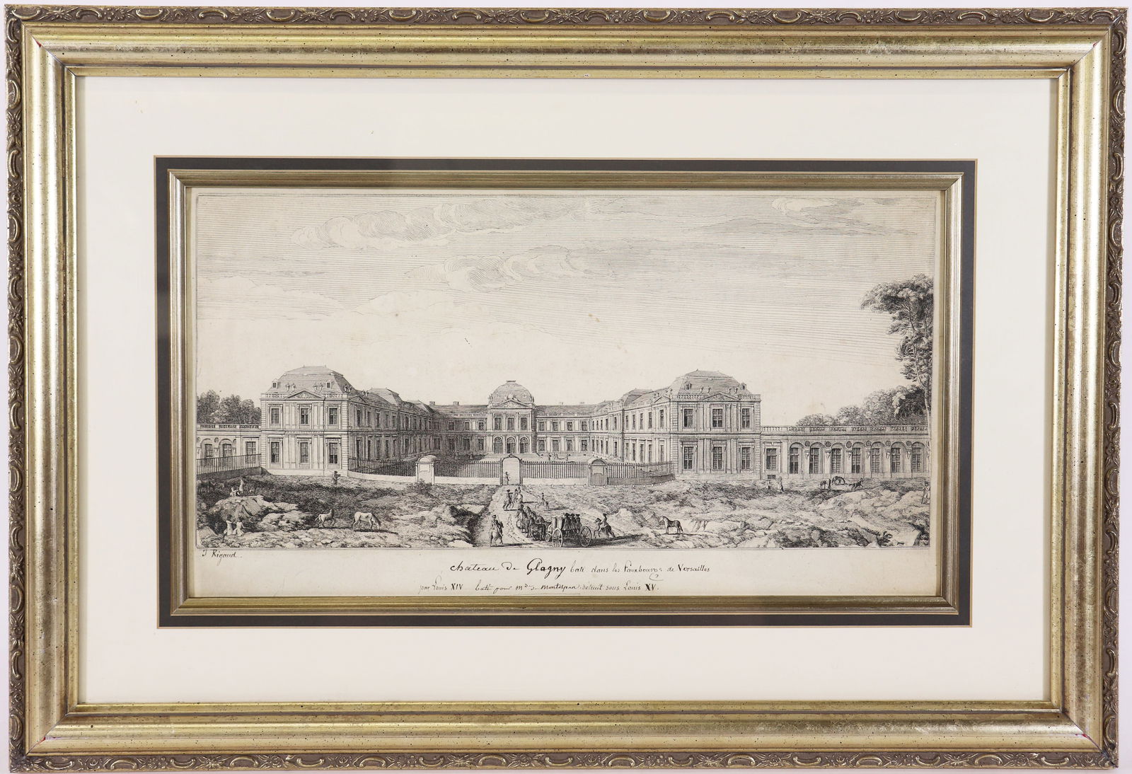 18TH CENTURY "CHATEAU DE CLAGNY" FRENCH ENGRAVING (1 of 2)