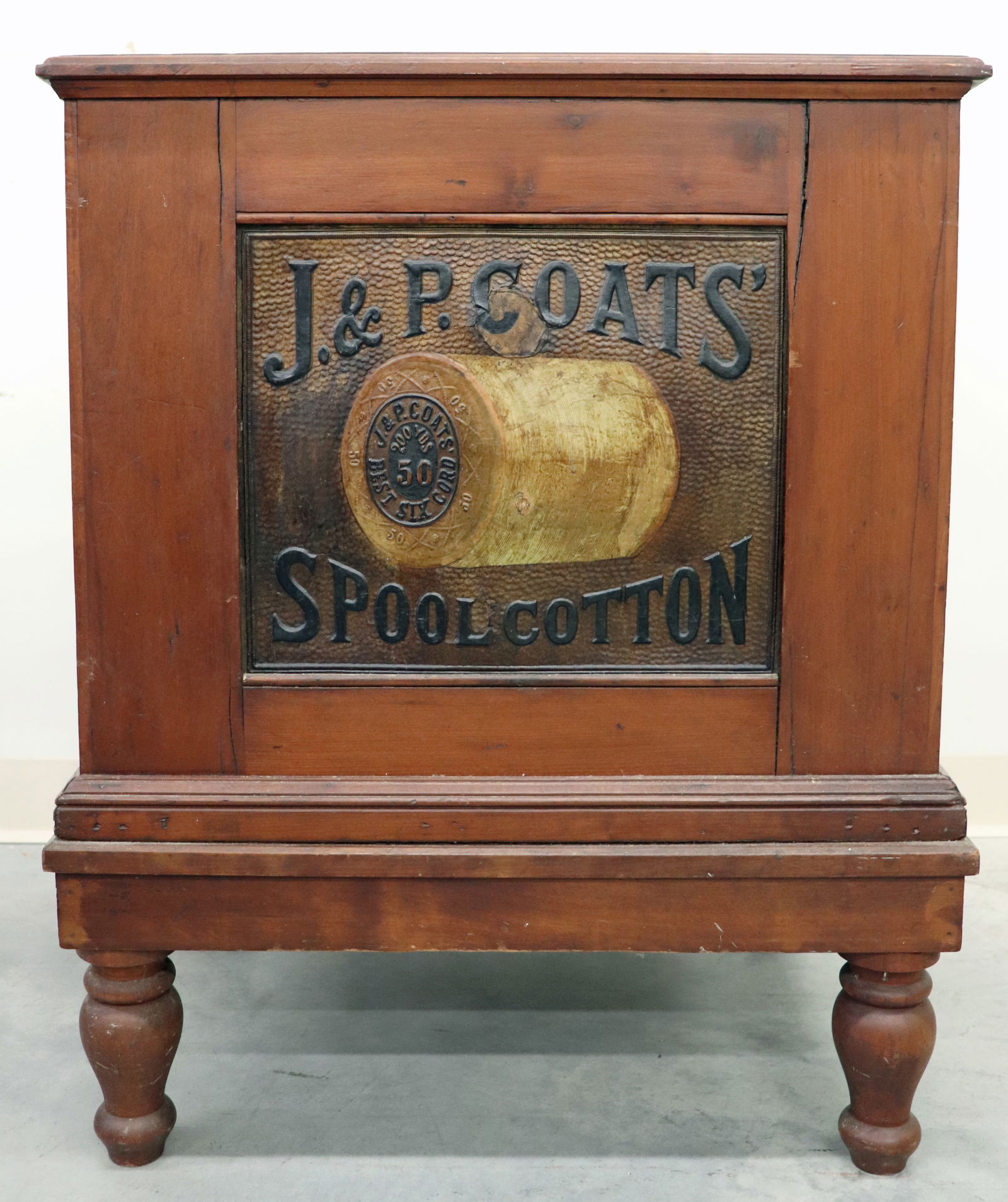 ANTIQUE J & P COATS COTTON SPOOL STORE DISPLAY (1 of 4)